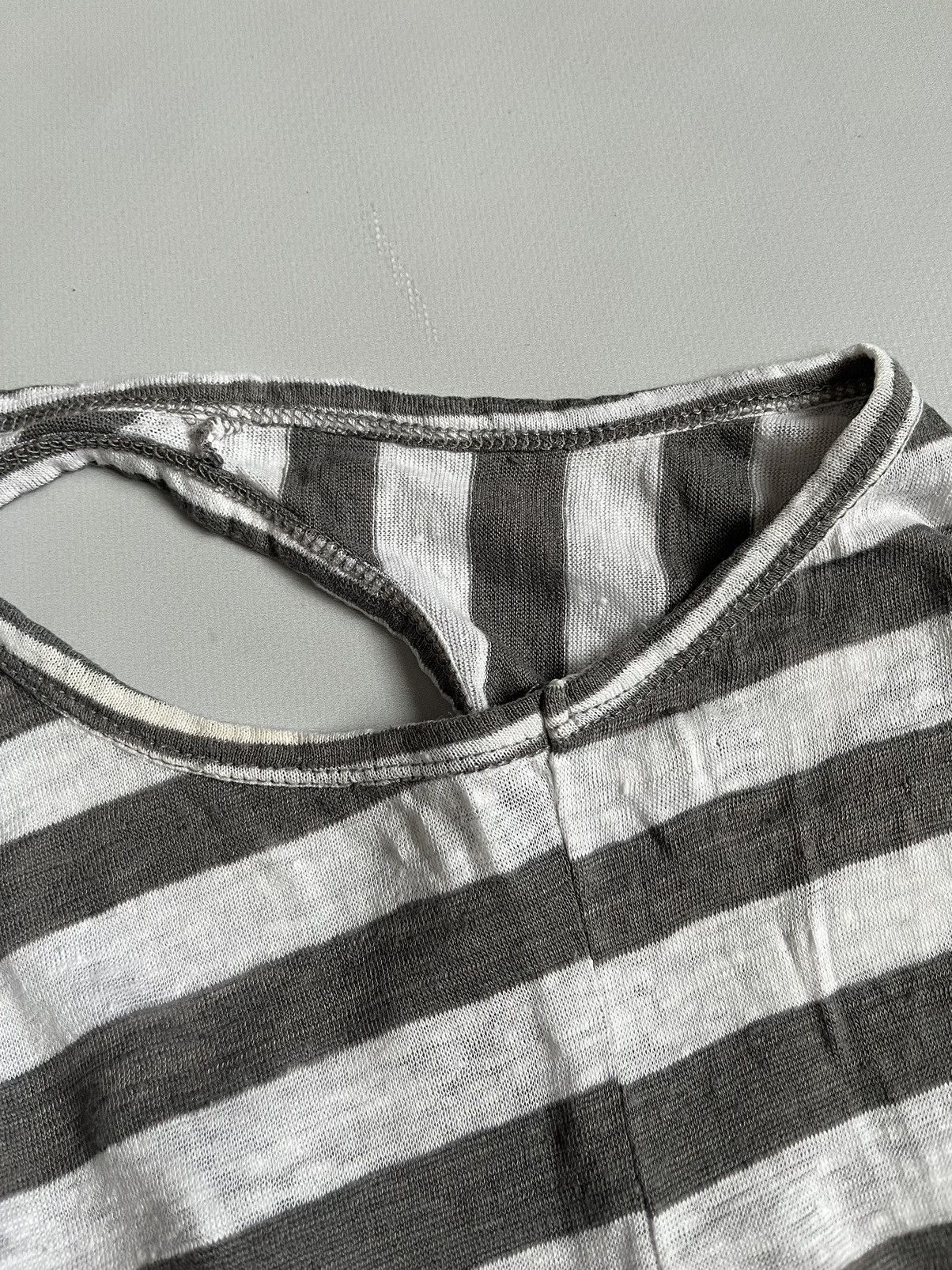 Rundholz RUNDHOLZ Black Label Striped Asymmetrical Grey Tank Top Size S / US 4 / IT 40 - 12 Thumbnail