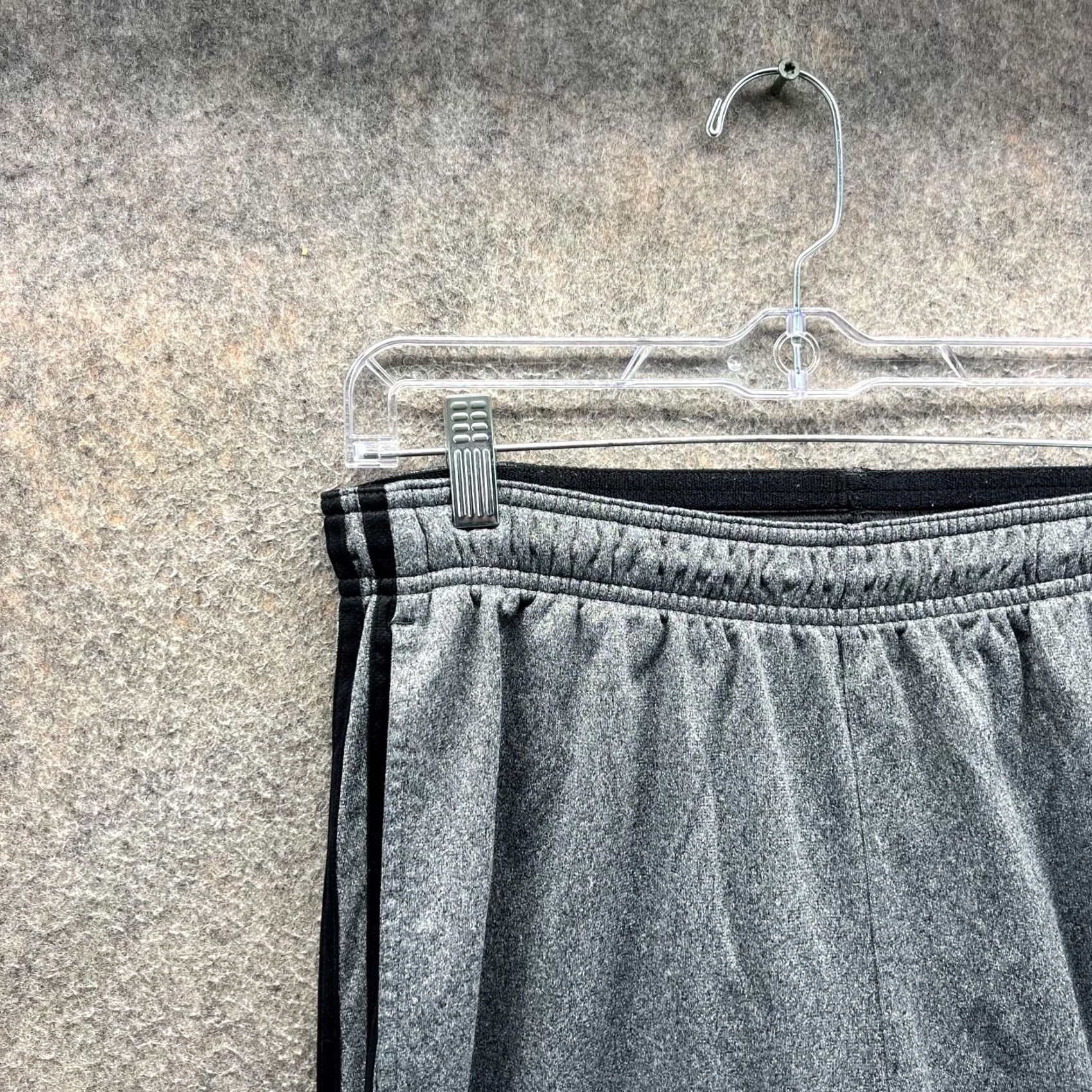 Adidas VINTAGE Adidas Pants Mens L Gray Black Athletic Training Elastic Waist Y2K Size US 33 - 3 Thumbnail