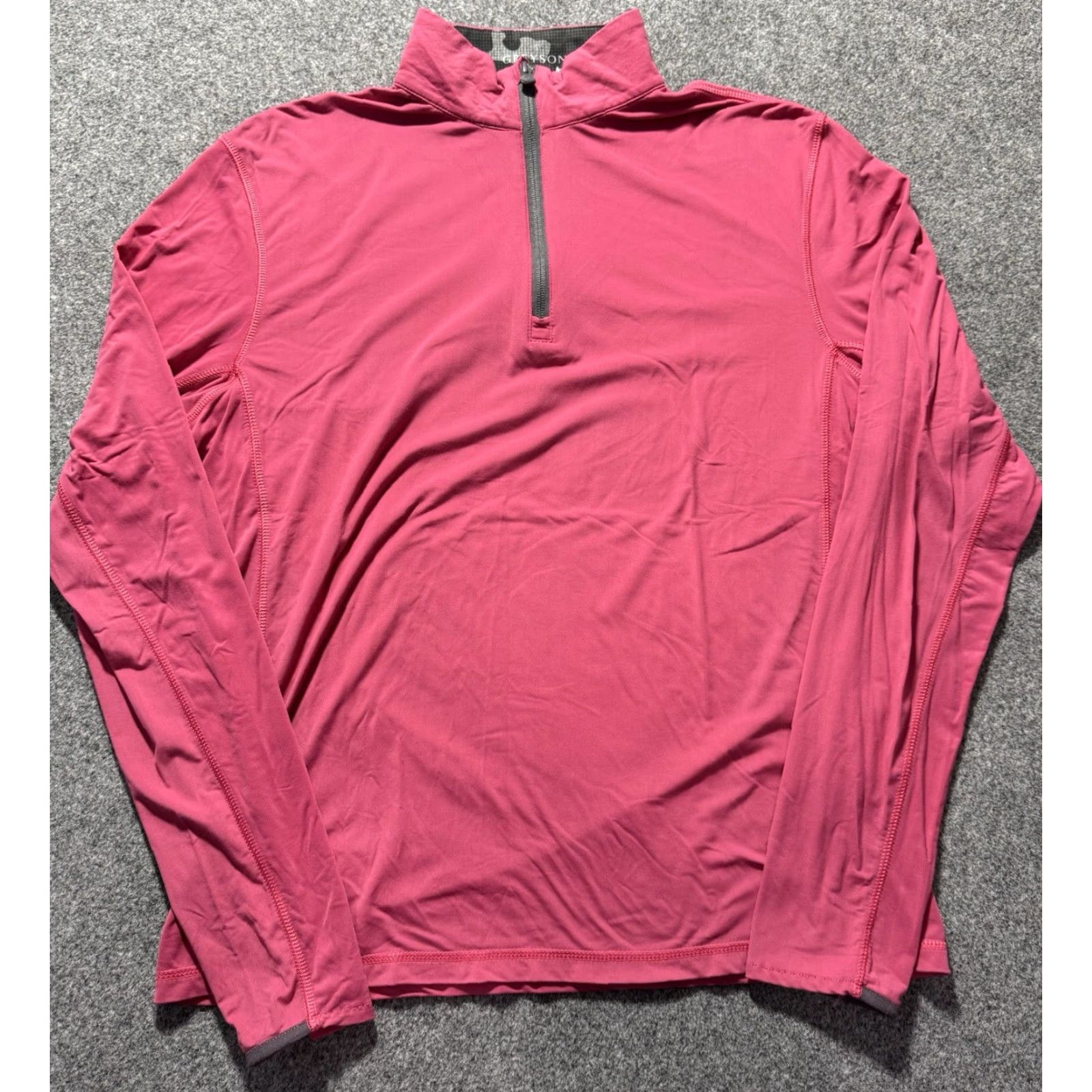 Vintage Greyson Men’s Tate Mockneck Pullover 1/4 Zip Pink S Golf Moisture Wicking Breathable Lightweight Stretch Casual Outdoor Sports EUC Size US S / EU 44-46 / 1 - 2 Thumbnail