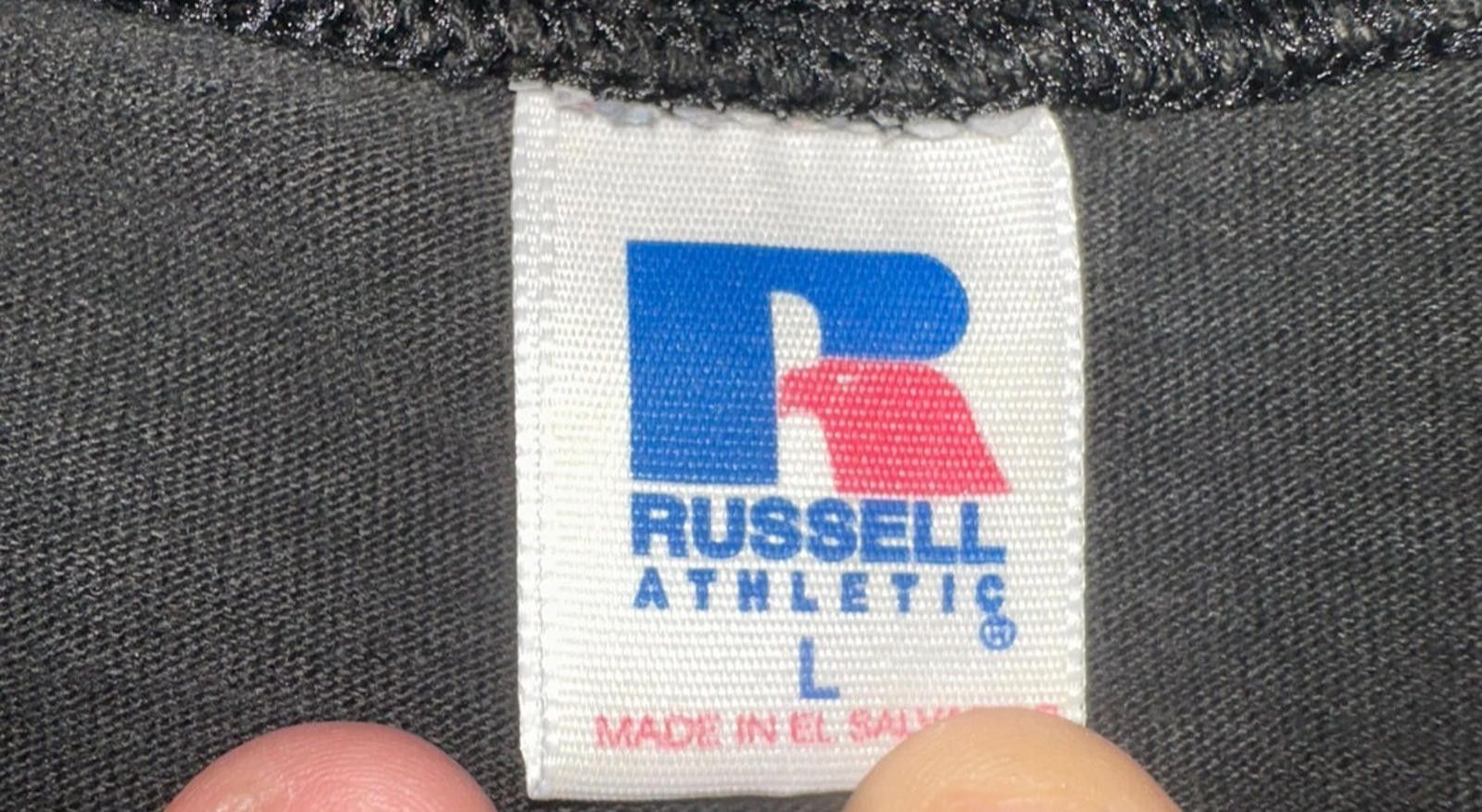 Russell Athletic GOAT Tribute Shirt L – MJ Rings & Trophy Graphic, Black Size US L / EU 52-54 / 3 - 5 Thumbnail