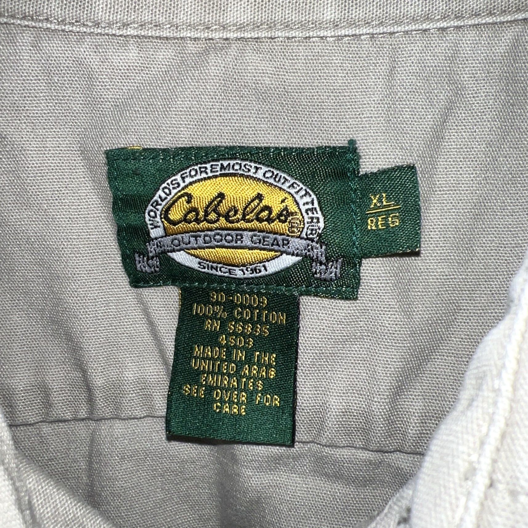 Vintage Cabela's Beige Button-Up Shirt Mens XL Long Sleeve Regular Size Beige Mens Shirt XL Size US XL / EU 56 / 4 - 4 Thumbnail
