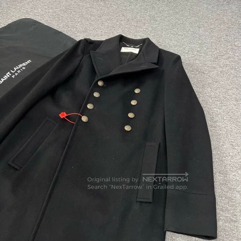 Saint Laurent Paris Saint Laurent Paris Double-breasted anchor gun collar navy Size M / US 6-8 / IT 42-44 - 3 Thumbnail