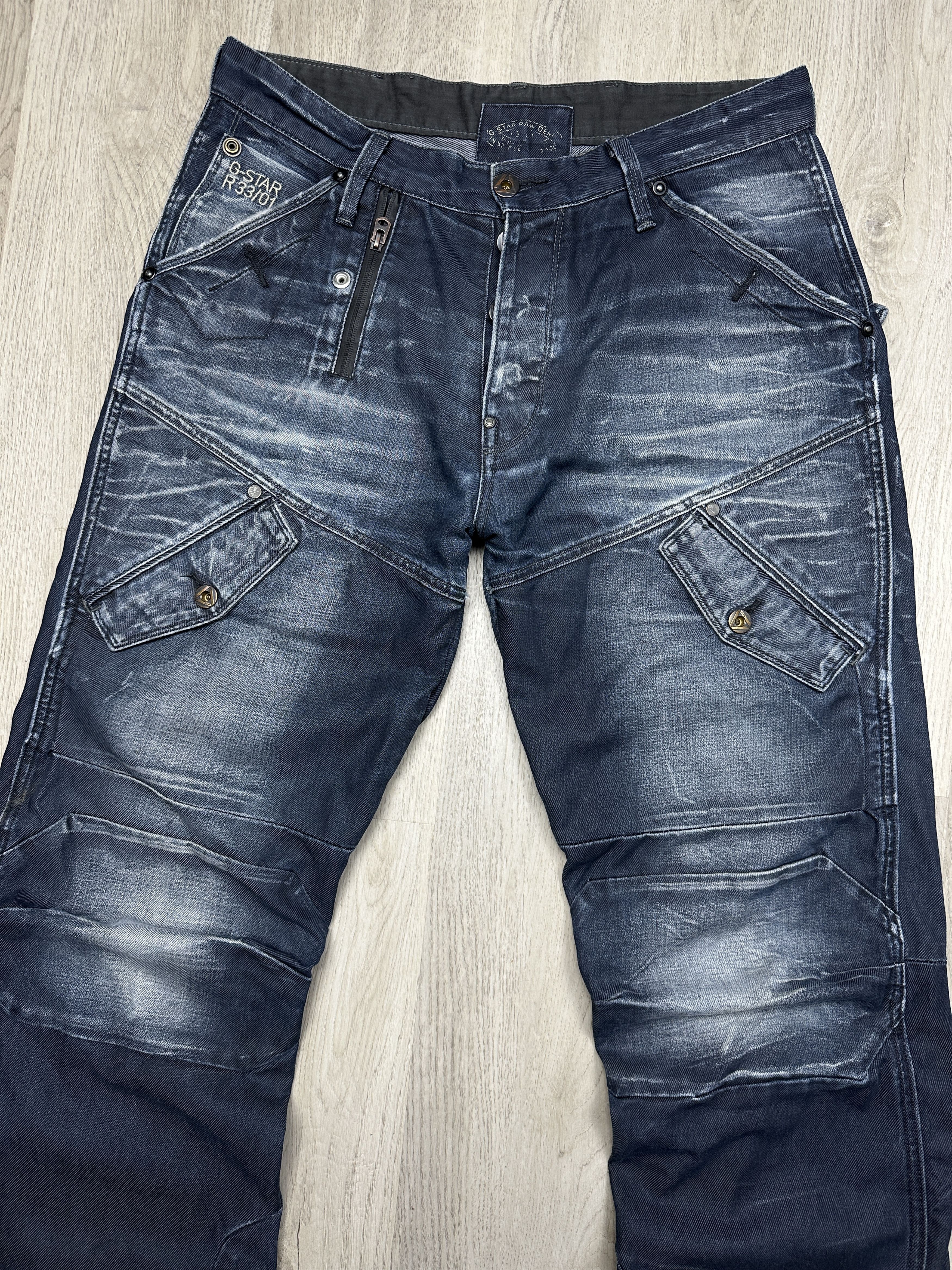 G-Star G Star Raw Scuba 5620 Loose Denim Double Knee Pants Jeans Size US 33 - 2 Thumbnail