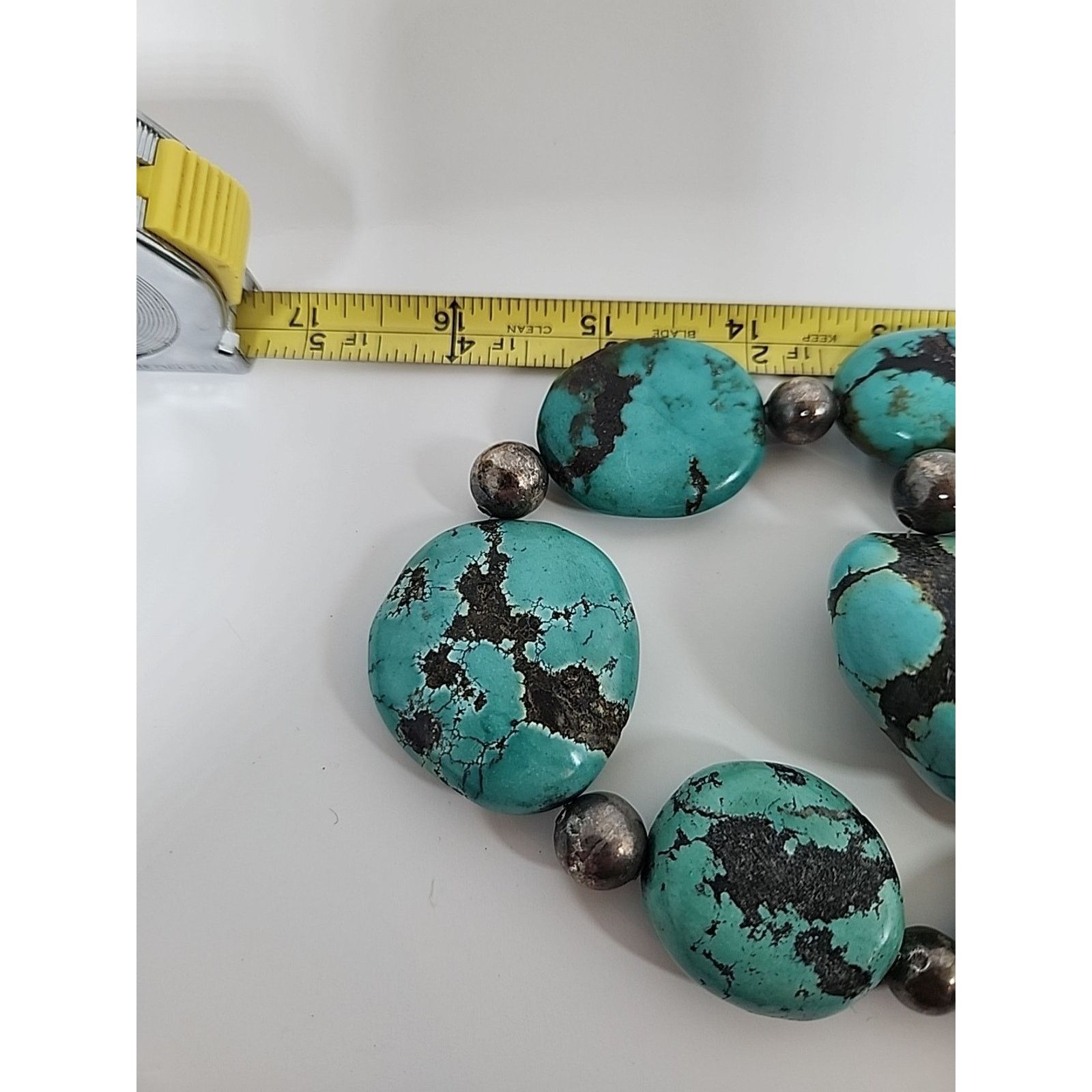 Other TURQUOISE NECKLACE HANDMADE LARGE NATURAL STONES Size ONE SIZE - 2 Thumbnail