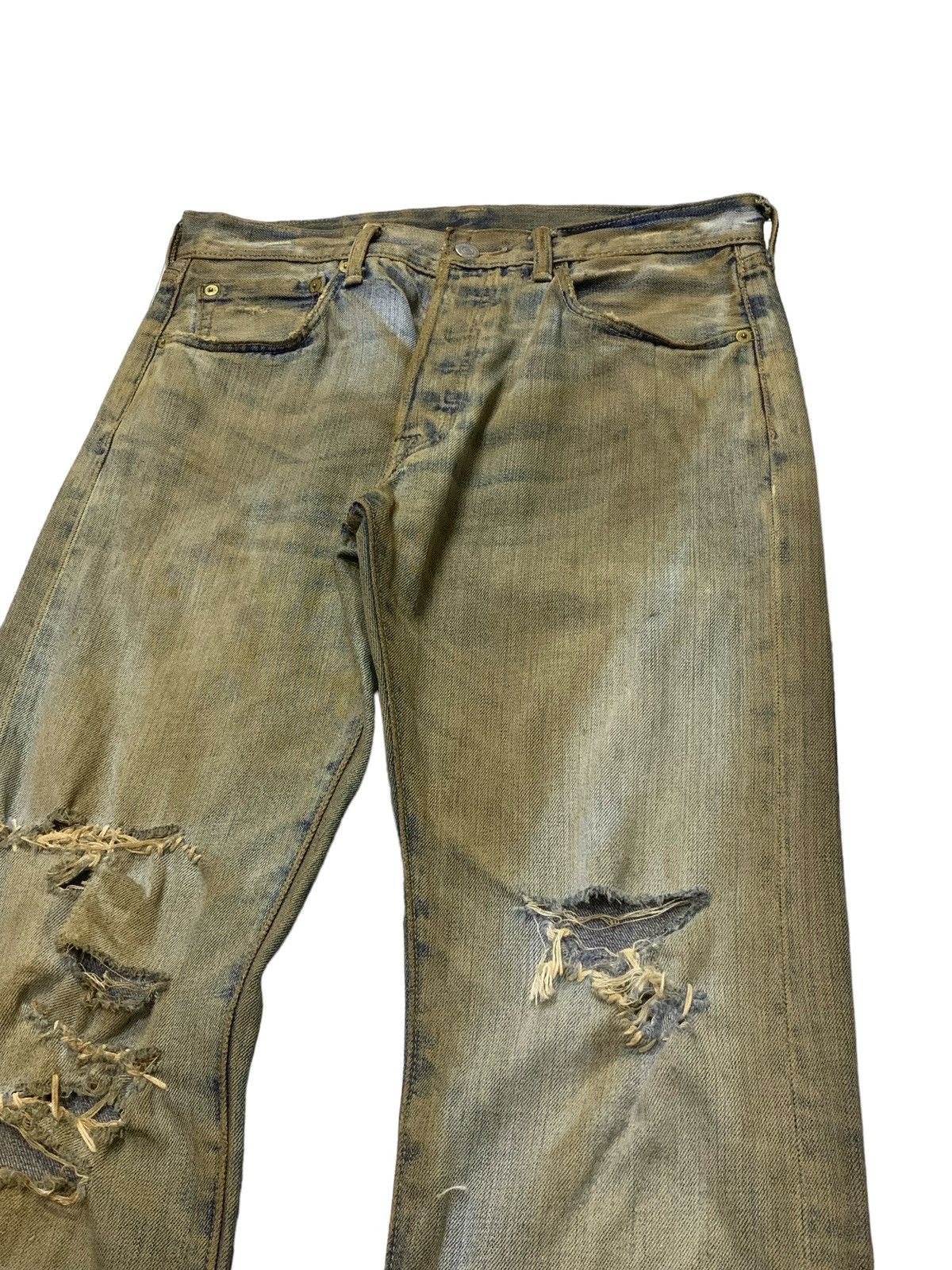Hysteric Glamour × Levi's × Vintage Levis 501 Vintage Muddy Wash Distressed Jeans Size US 31 - 6 Thumbnail