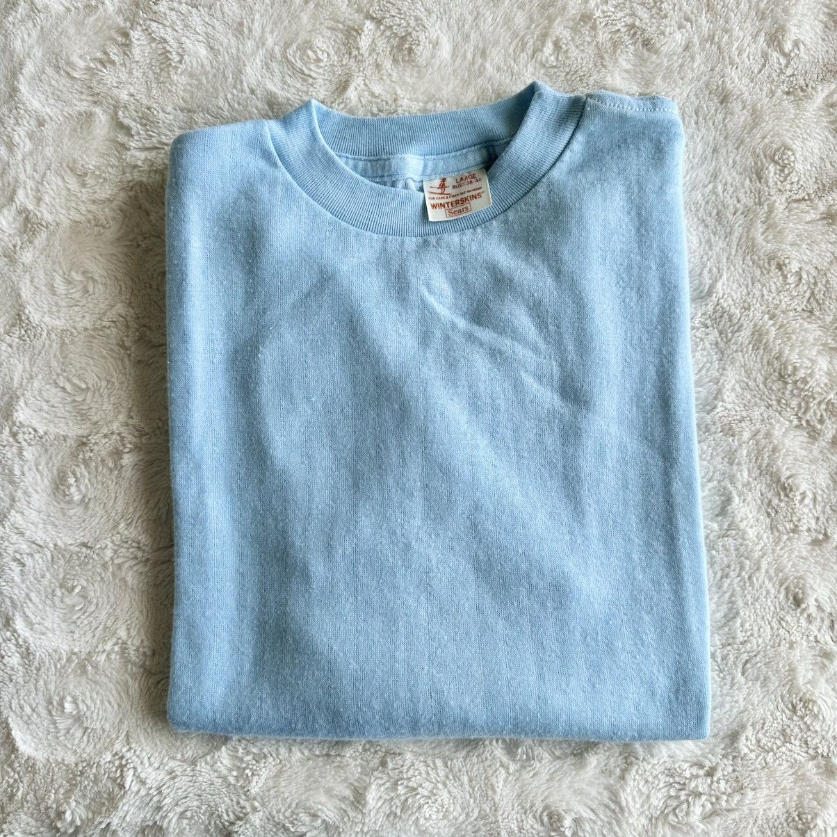 Sears Vintage Sears Winterskins Shirt Tee Womens Small Tag L Blue Size S / US 4 / IT 40 - 1 Thumbnail