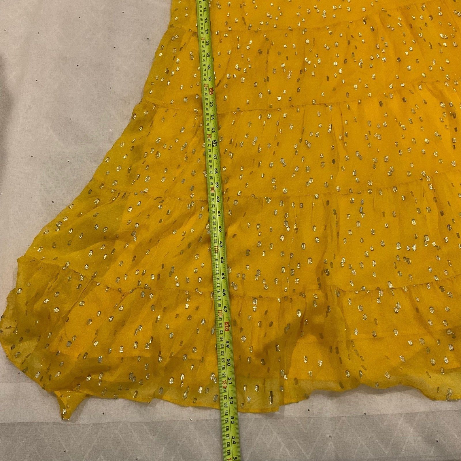 Sezane SALE NWT SÉZANE ANNIE MAXI DRESS Golden yellow SZ4 silk BUST Size XXS / US 00 / IT 34 - 7 Thumbnail