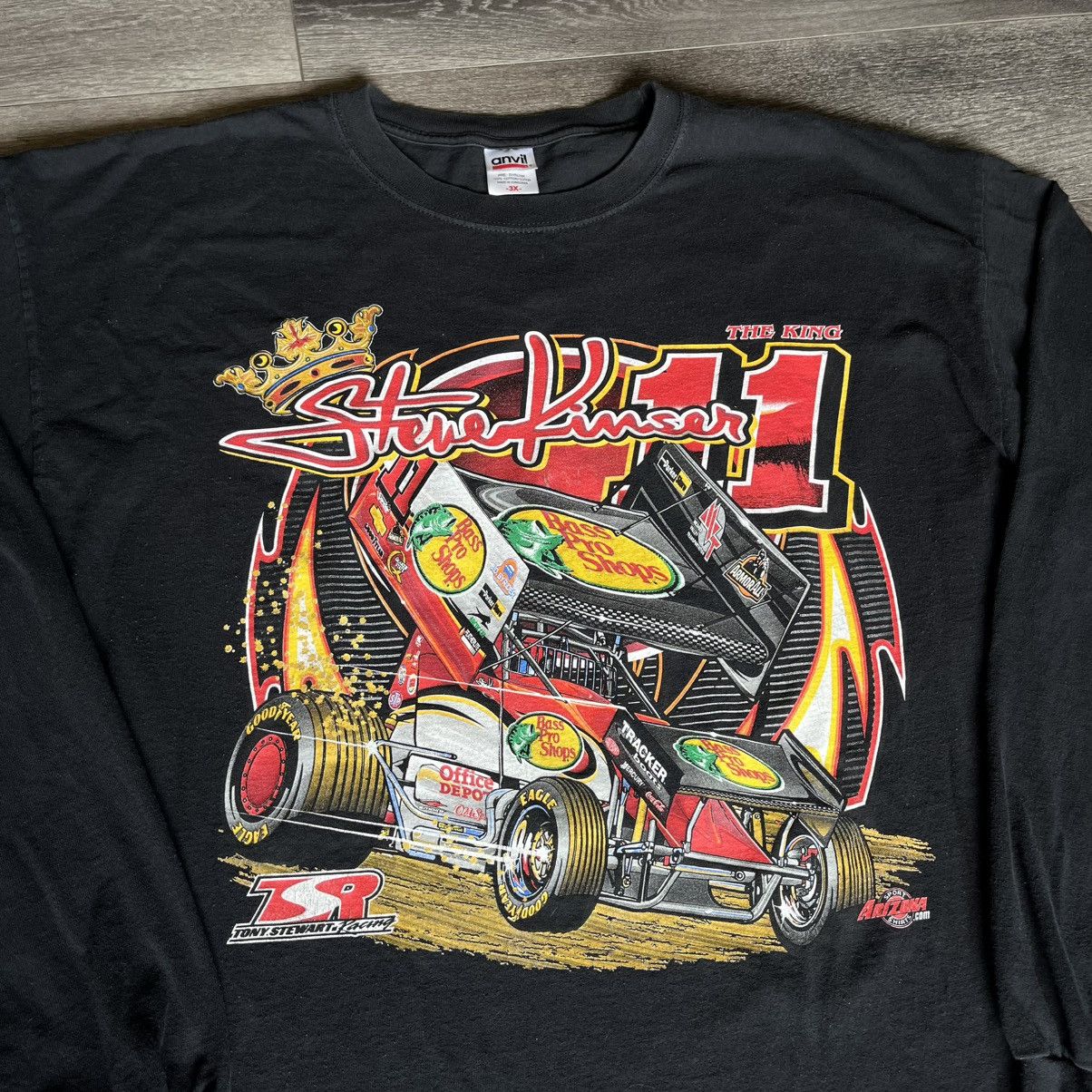 Vintage Vintage Steve Kinser The King Sprint Racing Longsleeve Tee Size US XXL / EU 58 / 5 - 3 Thumbnail