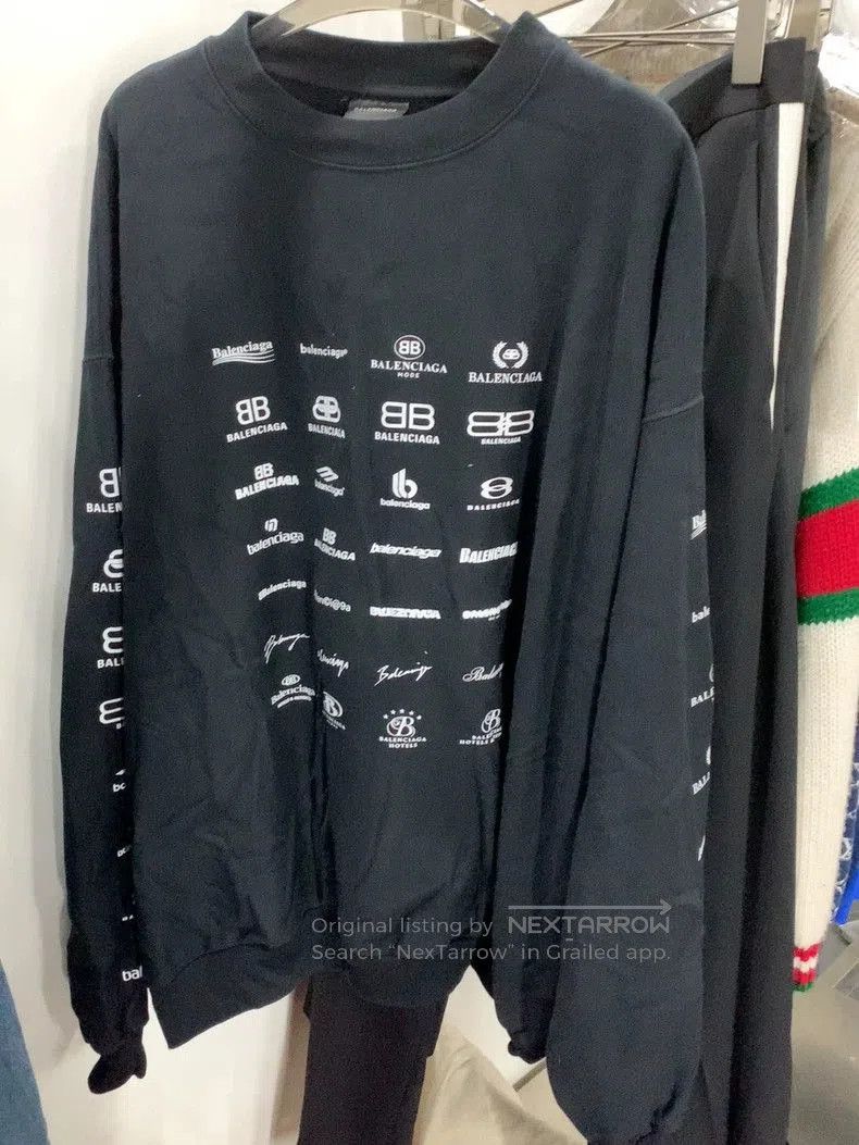 Balenciaga Balenciaga Black Logo Sweatshirt Size 2. Size US S / EU 44-46 / 1 - 1 Thumbnail