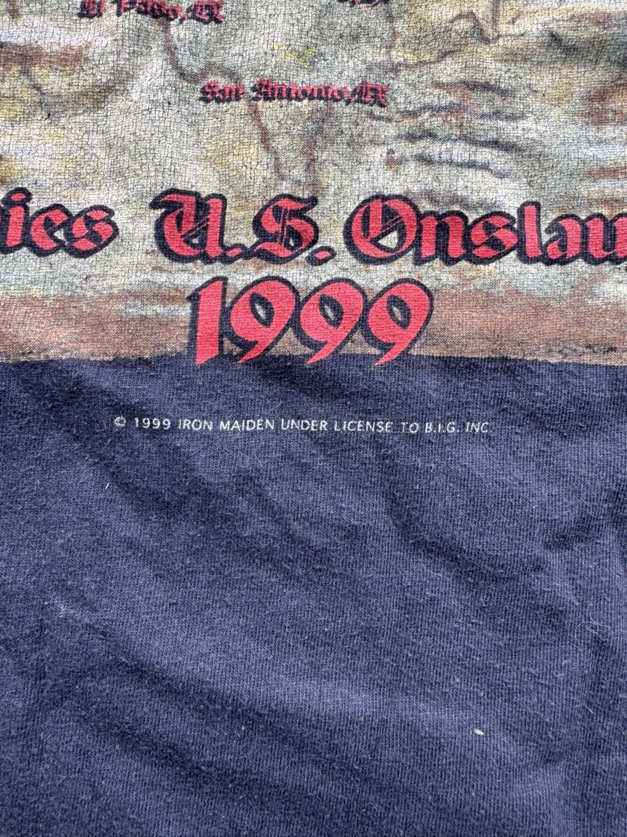 Band Tees × Iron Maiden × Vintage Vintage 1999 Iron Maiden “Eddies Onslaught” Tour Tee Size US XL / EU 56 / 4 - 6 Thumbnail