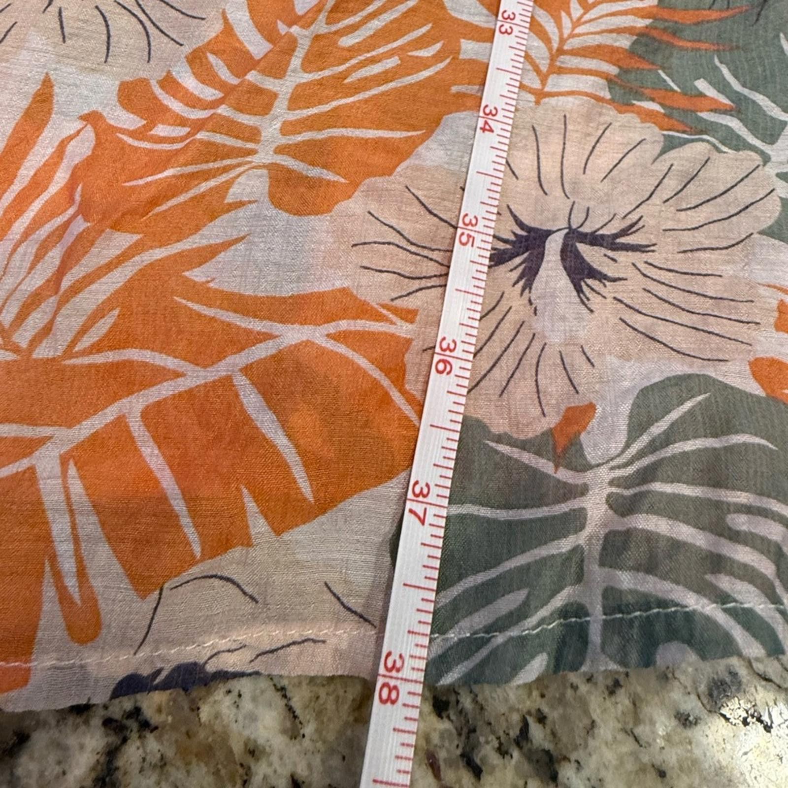 Luchiano Visconti Lush tropical green orange strapless midi dress SZ XS Size XS / US 0-2 / IT 36-38 - 11 Thumbnail