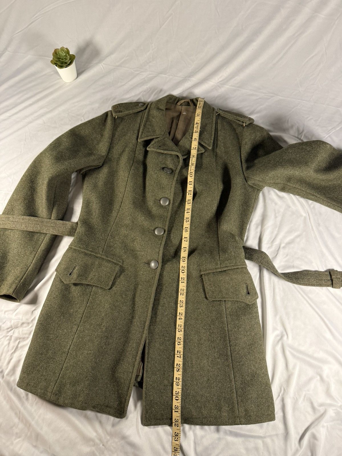 Other WW2 Swedish Army 1944 Green Wool Trench Coat Soderbergs XS Size US XS / EU 42 / 0 - 15 Thumbnail