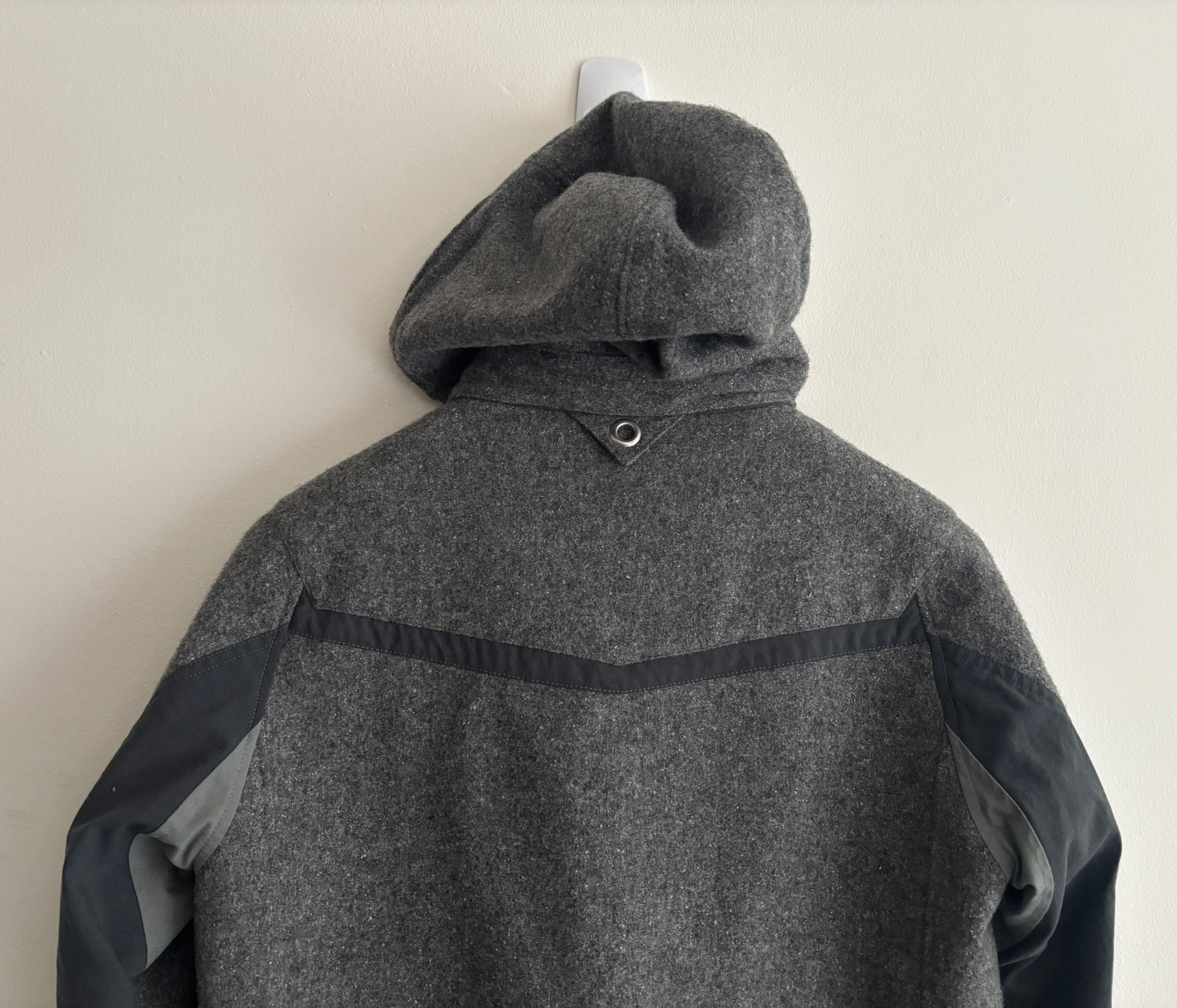 White Mountaineering $645 Gore Windstopper Grey Wool Hooded Zip Jacket Size US S / EU 44-46 / 1 - 11 Thumbnail