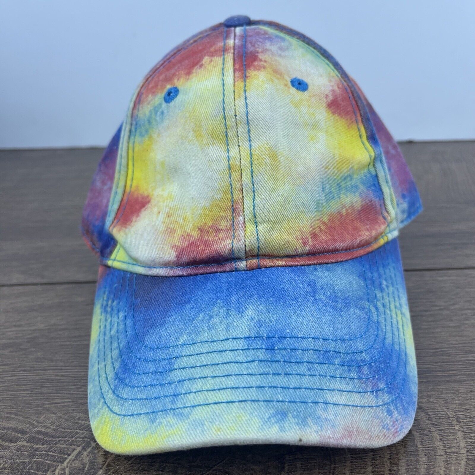 Other Tye Die Hat Tie Dye Adjustable Hat Blue Hat Adjustable Blue Size ONE SIZE - 3 Thumbnail