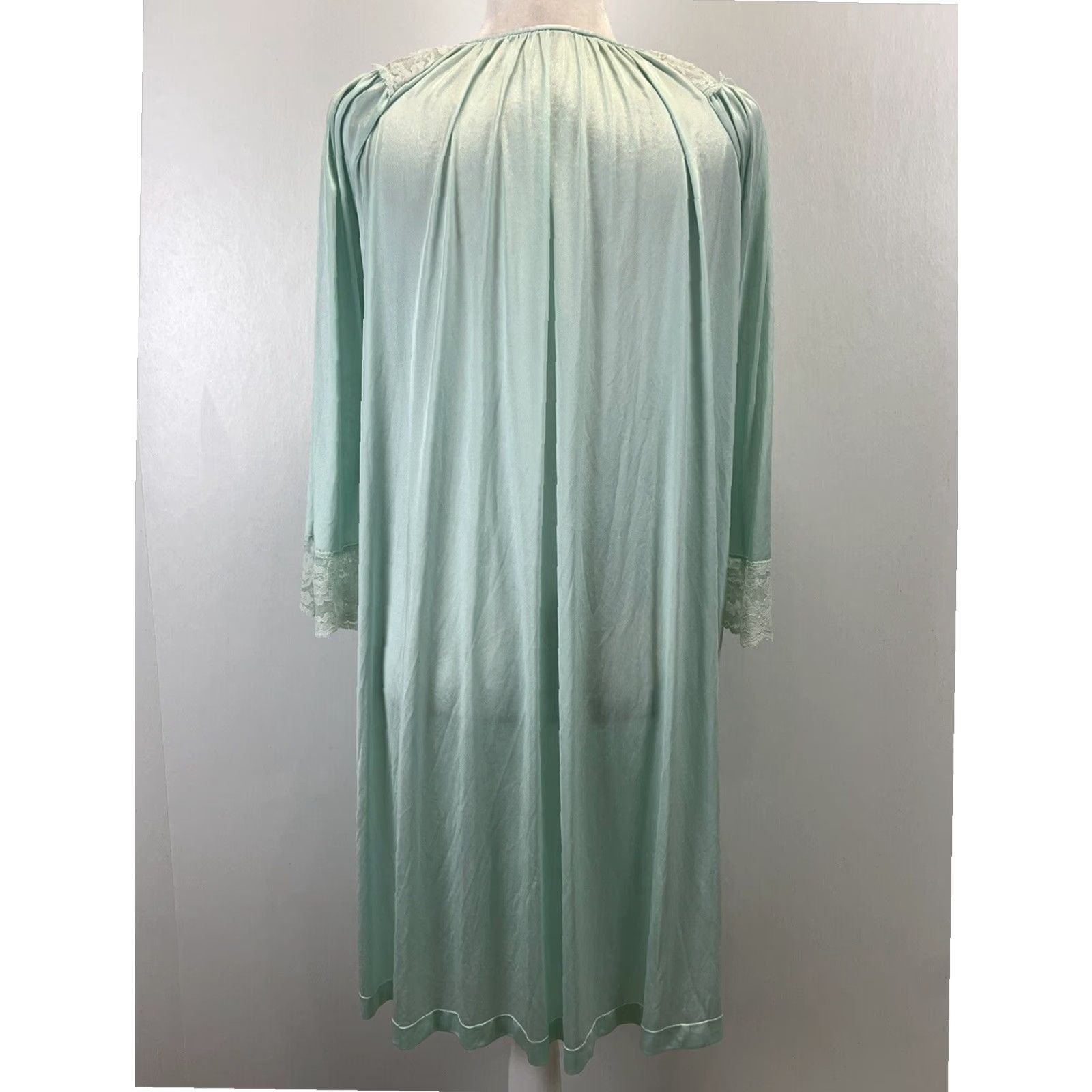 Vintage VINTAGE Gilead Nylon Robe Medium Mint Green 1970s Classic Womens Size ONE SIZE - 3 Thumbnail