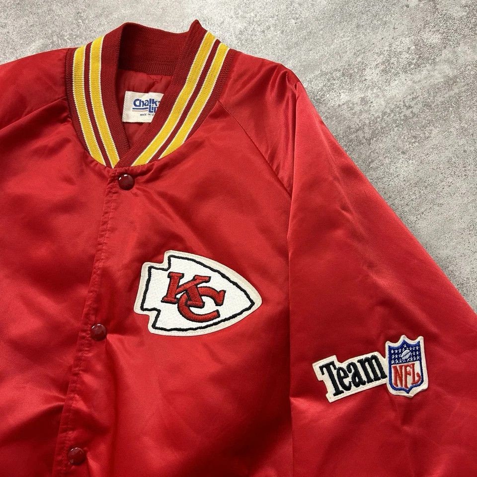 Chalk Line × NFL × Vintage Kansas City CHIEFS CHALK LINE SATIN JACKET MADE IN USa Size US L / EU 52-54 / 3 - 2 Thumbnail