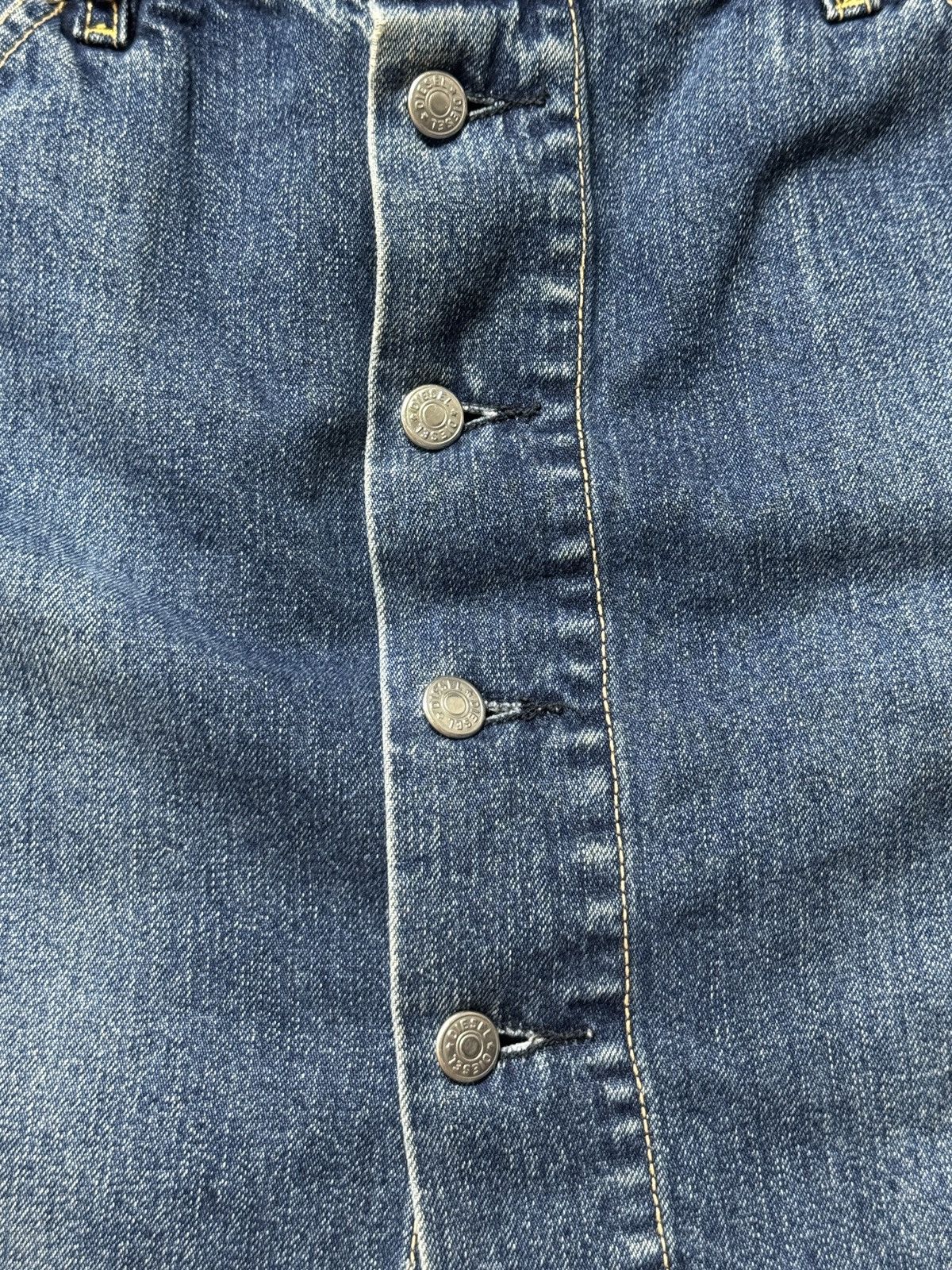 Diesel VINTAGE DIESEL WITH BUTTONS MINI DENIM SKIRT Size 29" - 6 Thumbnail