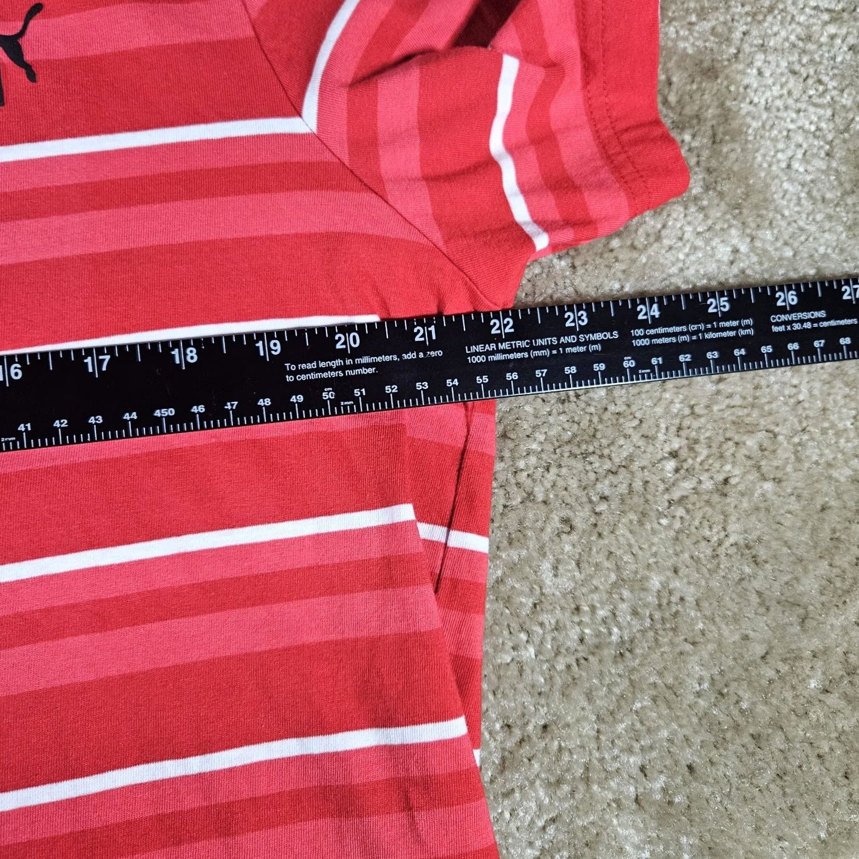 Puma Puma Polo Shirt Mens Large Red Striped Short Sleeve Golf Size US L / EU 52-54 / 3 - 5 Thumbnail