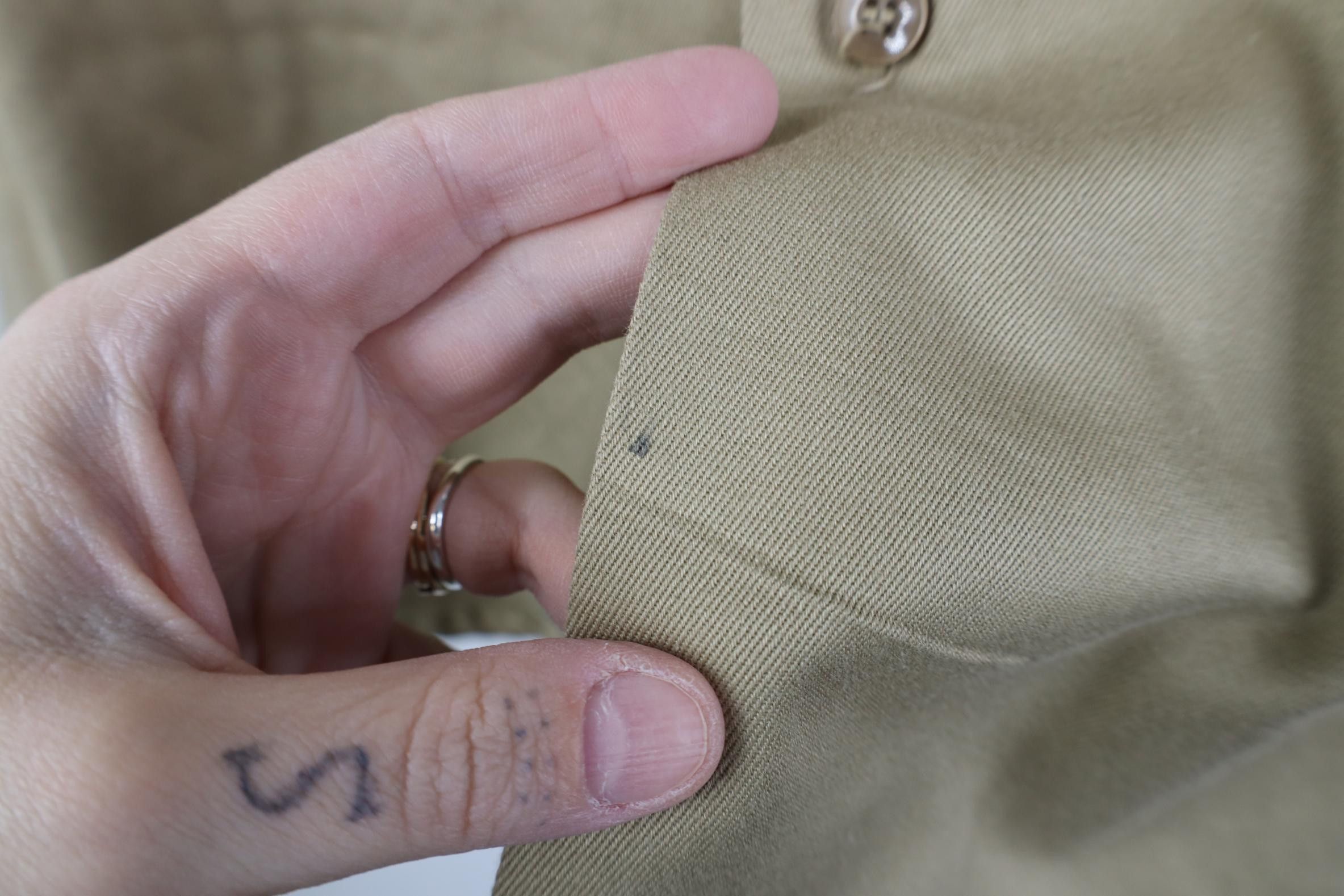 Vintage Vintage 70s Vietnam War Short Sleeve Button Shirt Khaki USA Size US S / EU 44-46 / 1 - 4 Thumbnail