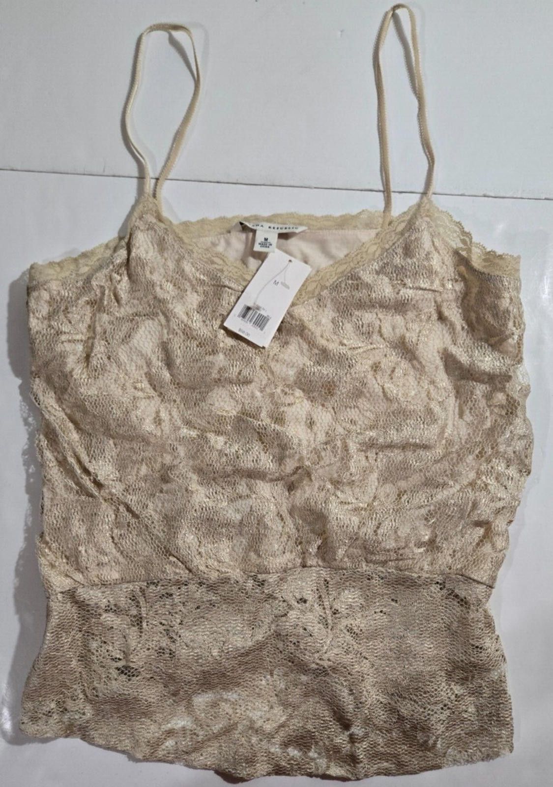 Banana Republic Banana Republic Cami Spaghetti Straps Lace 2005 Y2K Vintage Size M / US 6-8 / IT 42-44 - 1 Thumbnail