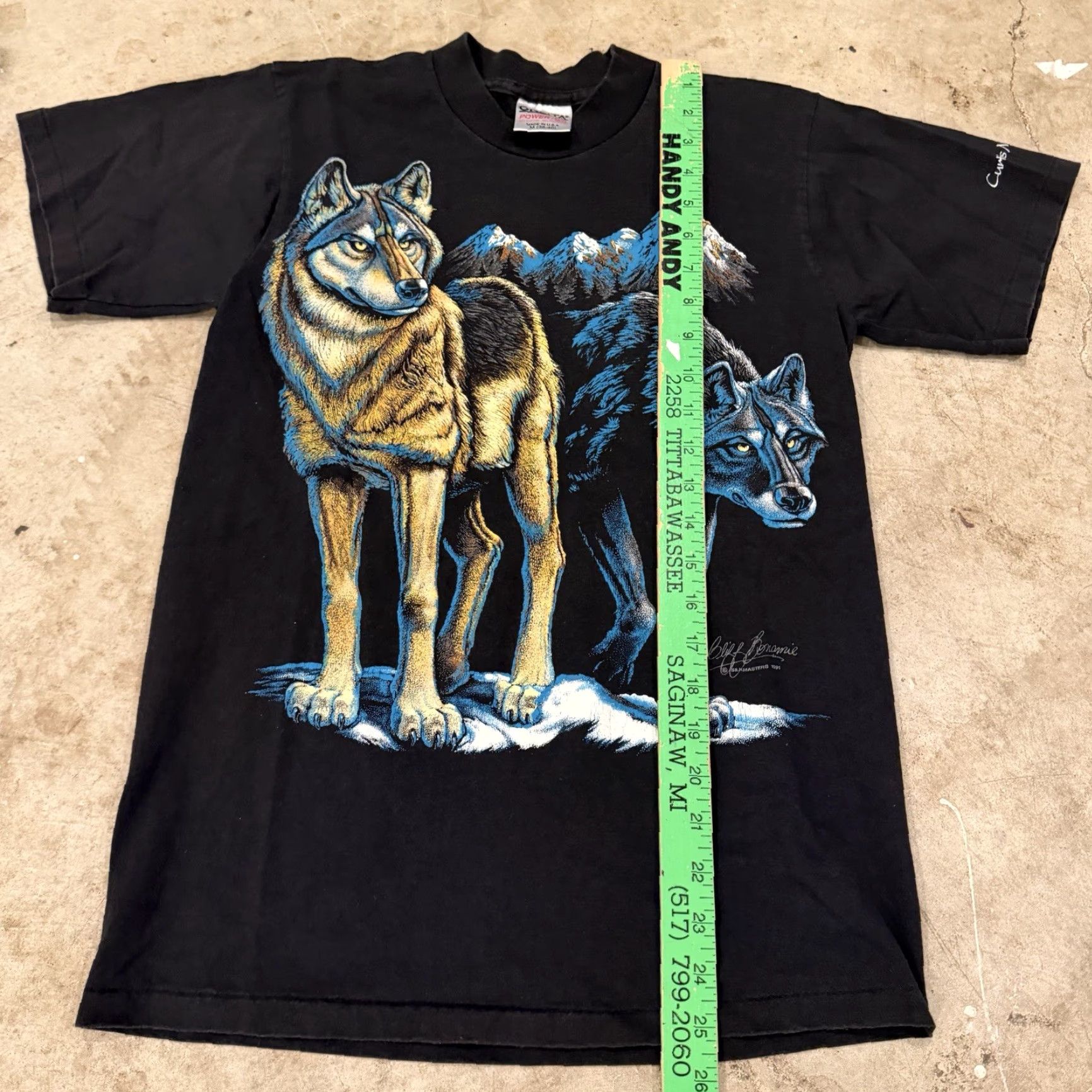 Vintage VINTAGE Timberwolf Wolfs Alaska T Shirt Medium Oneita Single Stitch Men Black Short Sleeve Wolf Animals VTG M Mens Size US M / EU 48-50 / 2 - 7 Thumbnail