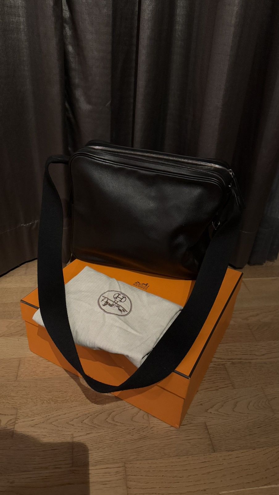 Hermes Hermes Habdo Reporter Black Shoulder Bag Size ONE SIZE - 5 Thumbnail