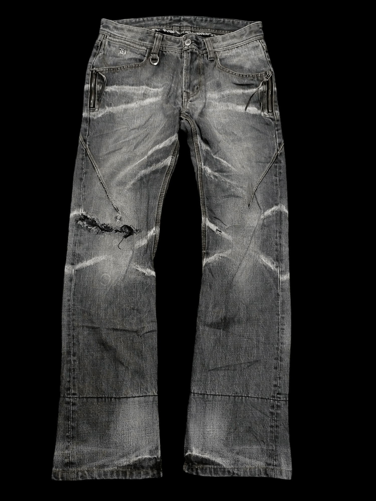 Beauty Beast 🔥Flare🔥 Nicole Distressed Ripped Rare Jeans Size US 31 - 1 Thumbnail