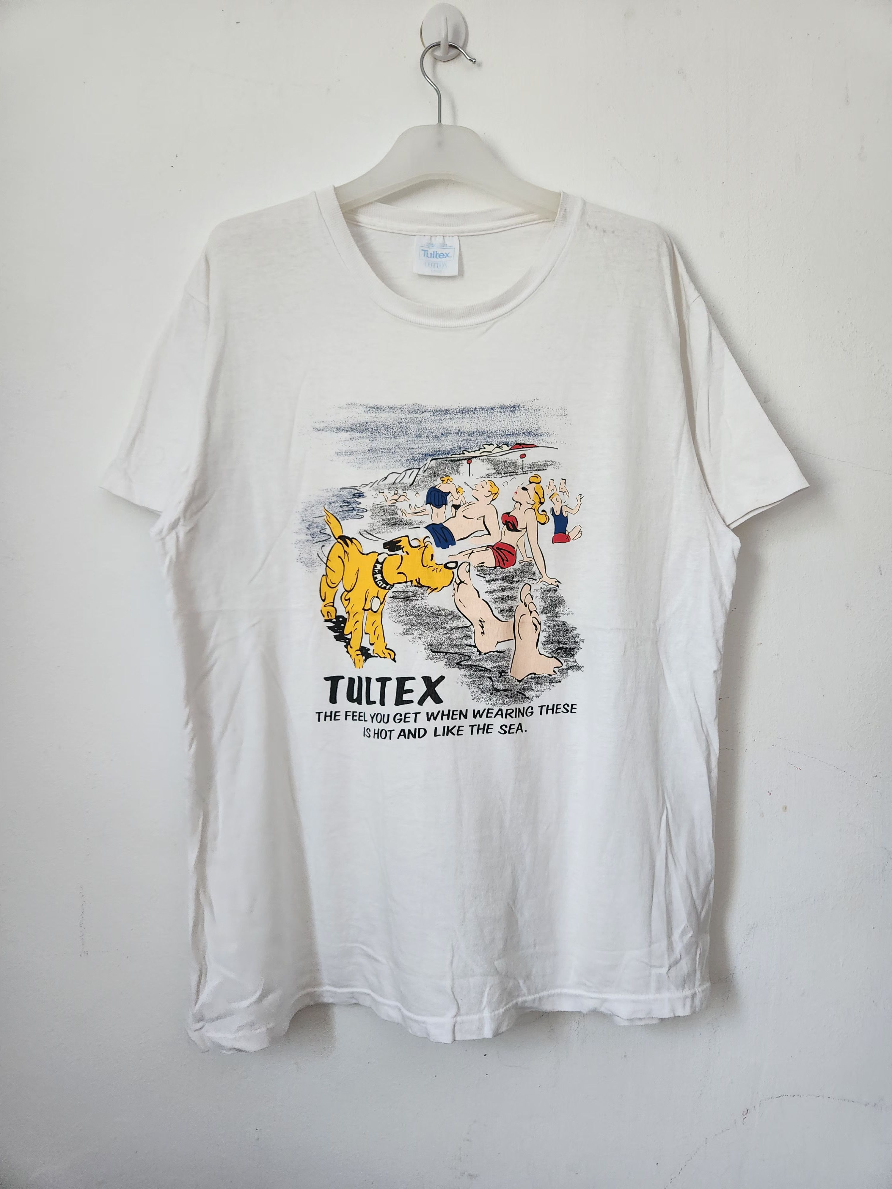Tultex Vintage Beach White Tee Size US L / EU 52-54 / 3 - 1 Thumbnail
