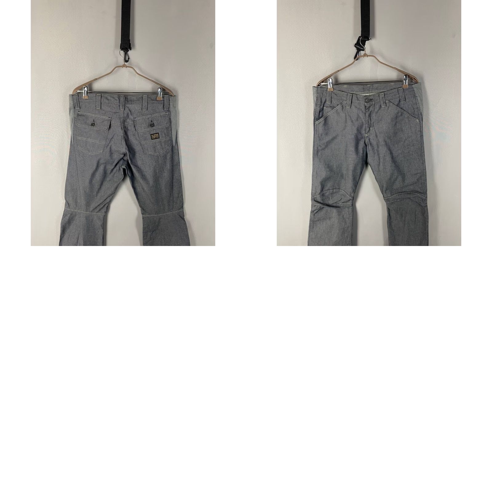 G-Star G-Star Raw Jeans Mens Shortcut Comwood 34 Gray Denim Cotton Button Fly Straight Regular 5-Pocket Mens Size US 34 / EU 50 - 9 Thumbnail