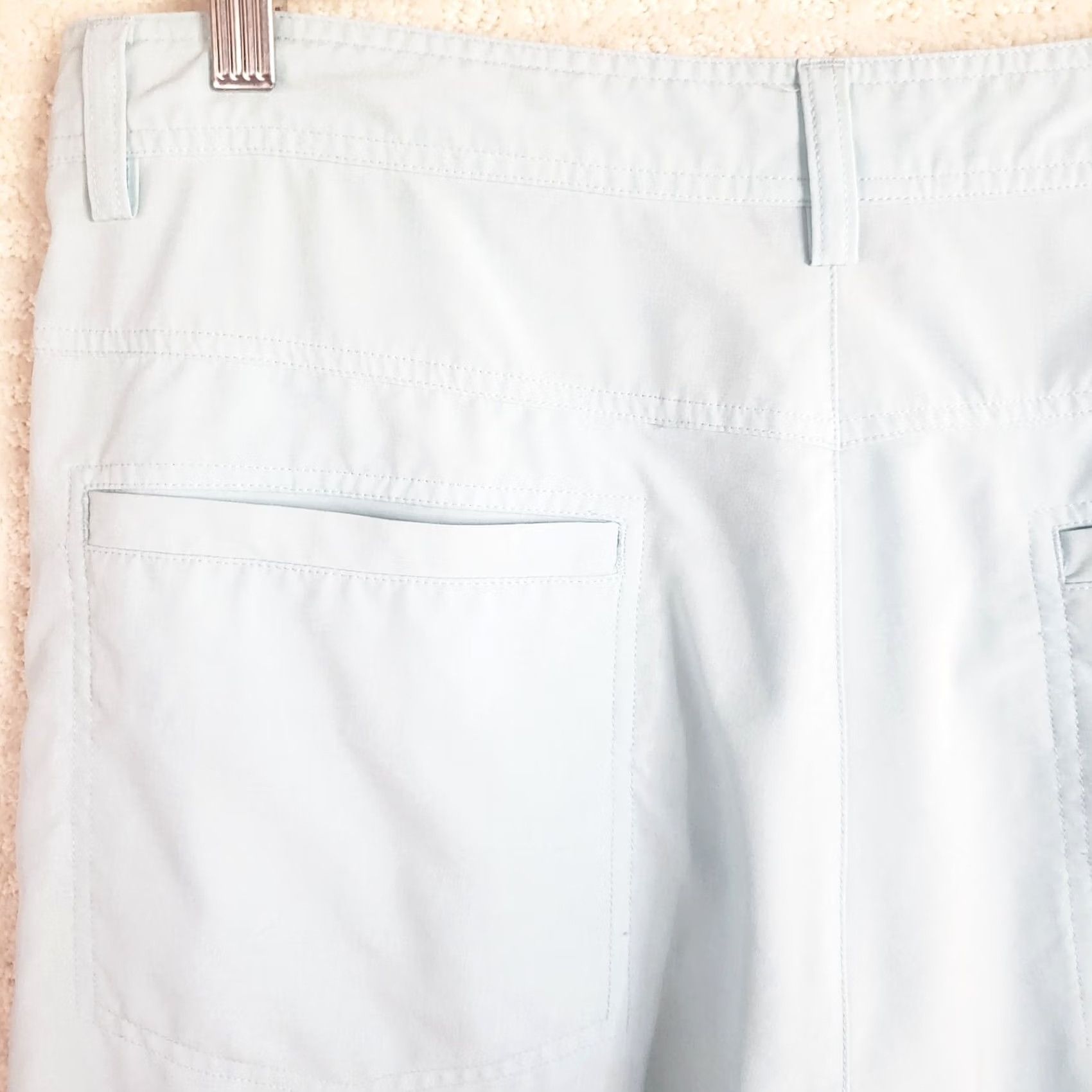 Vintage Short Par 4 Shorts Men 34 Light Blue 10" Inseam Golf Performance Stretch Chino Athletic Flat Front Mid Rise Size US 34 / EU 50 - 7 Thumbnail