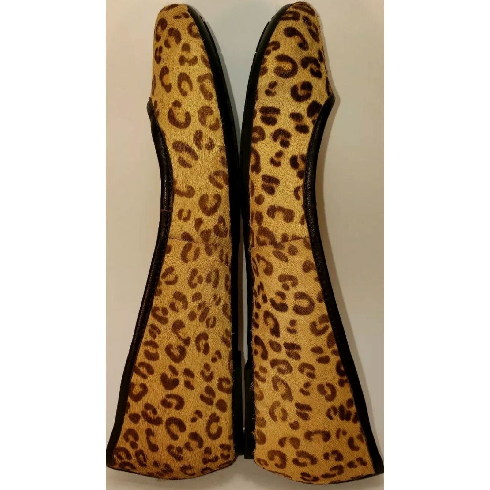Vintage Me Too Linda Women's Flats Size 8M Leopard Pattern Hair On Leather Insole Leather Upper Ballet Flats Classics Size US 8 / IT 38 - 7 Thumbnail