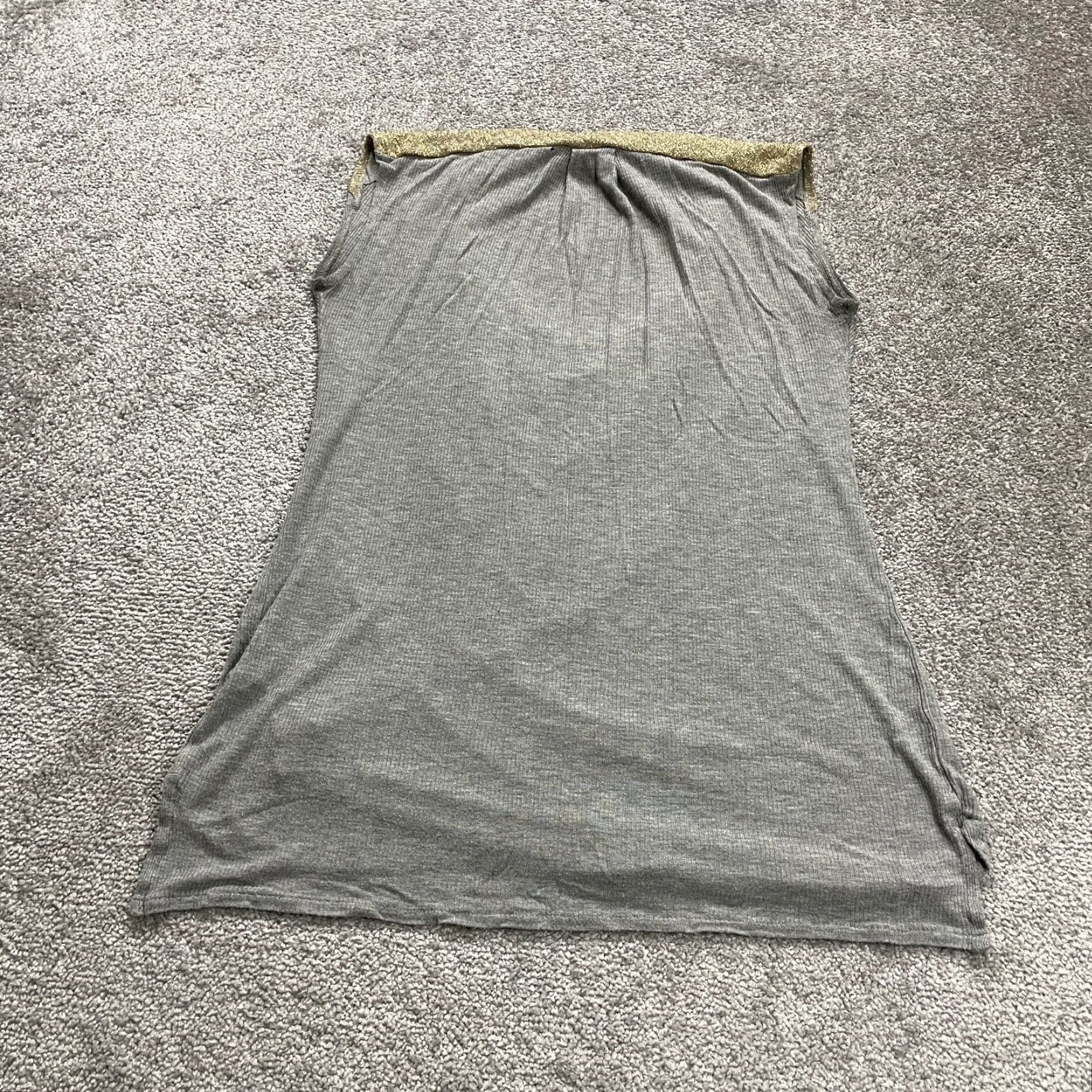 Zara Zara T-Shirt Women's Small Gray Cowl Neck Sleeveless Knit Casual Top Size L / US 10 / IT 46 - 2 Thumbnail
