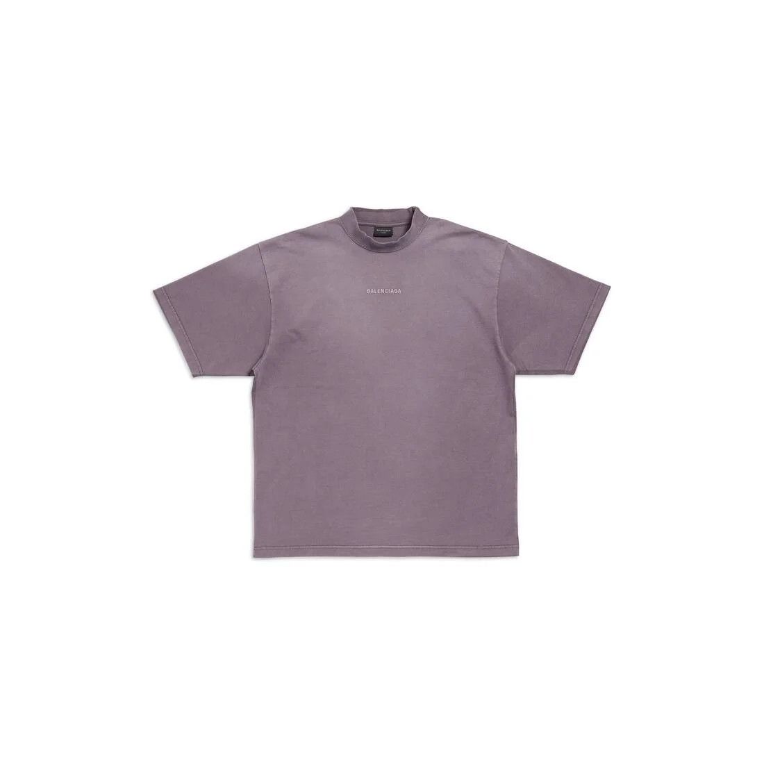 Balenciaga o1bcso1str0326 Back T-Shirt Medium Fit in Faded Purple Size US L / EU 52-54 / 3 - 1 Thumbnail
