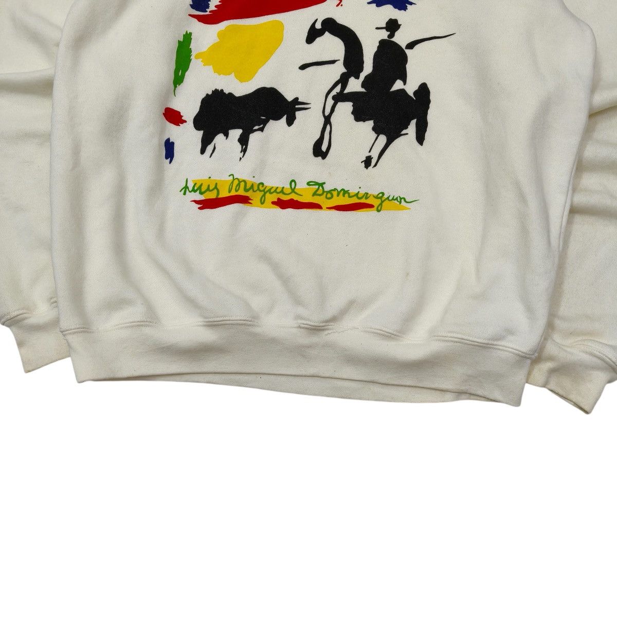 Vintage Vintage 90's Picasso Luis Miguel Dominguín Sweatshirt Size US L / EU 52-54 / 3 - 4 Thumbnail