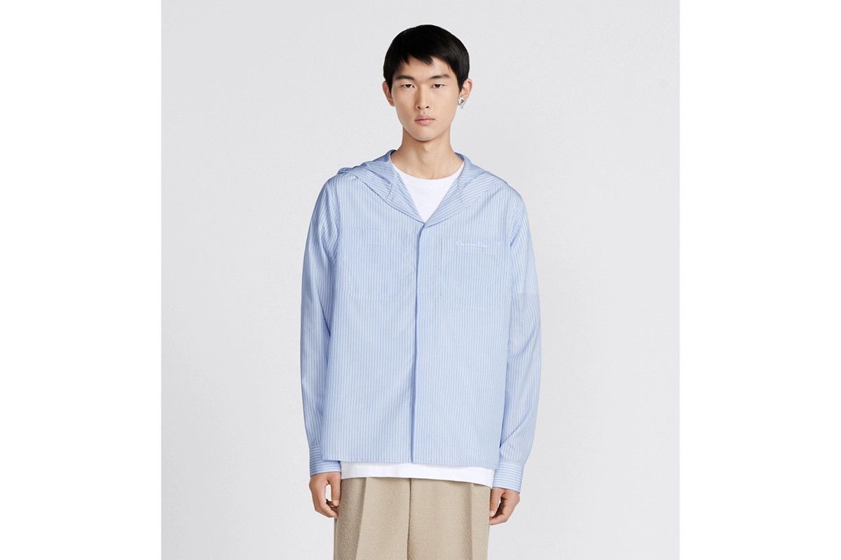 Dior o1bcso1str0226 Couture Hooded Shirt in Blue Size US M / EU 48-50 / 2 - 4 Thumbnail