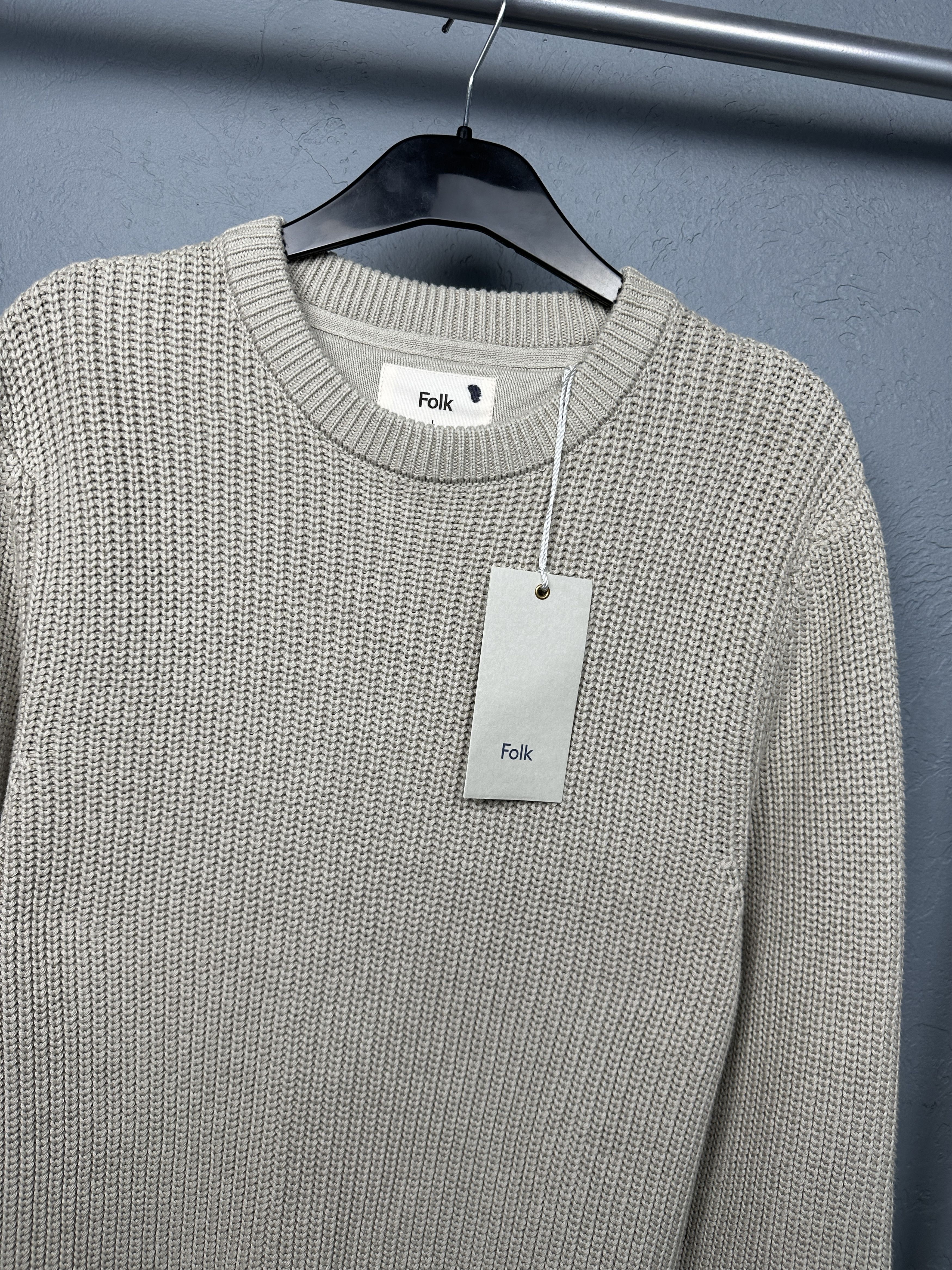 Folk NEW!! Folk Mens Crew Neck Knit Sweater Size US L / EU 52-54 / 3 - 2 Thumbnail