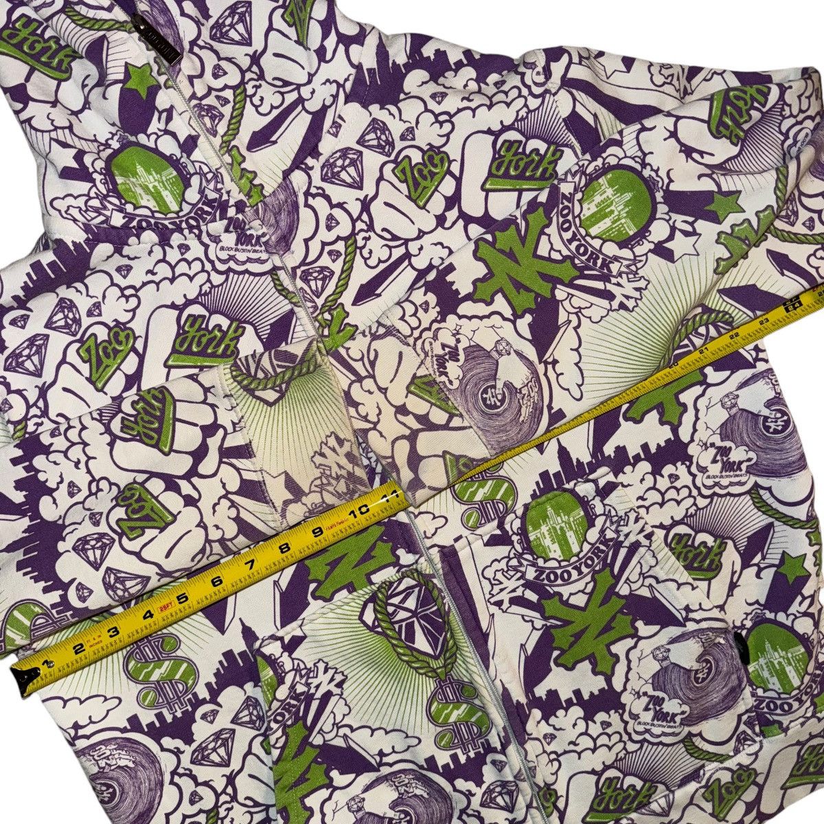Southpole × Zoo York ZOO YORK Full Zip Like Bape AOP Cartoon Hoodie Y2K 00s Size US XL / EU 56 / 4 - 12 Thumbnail
