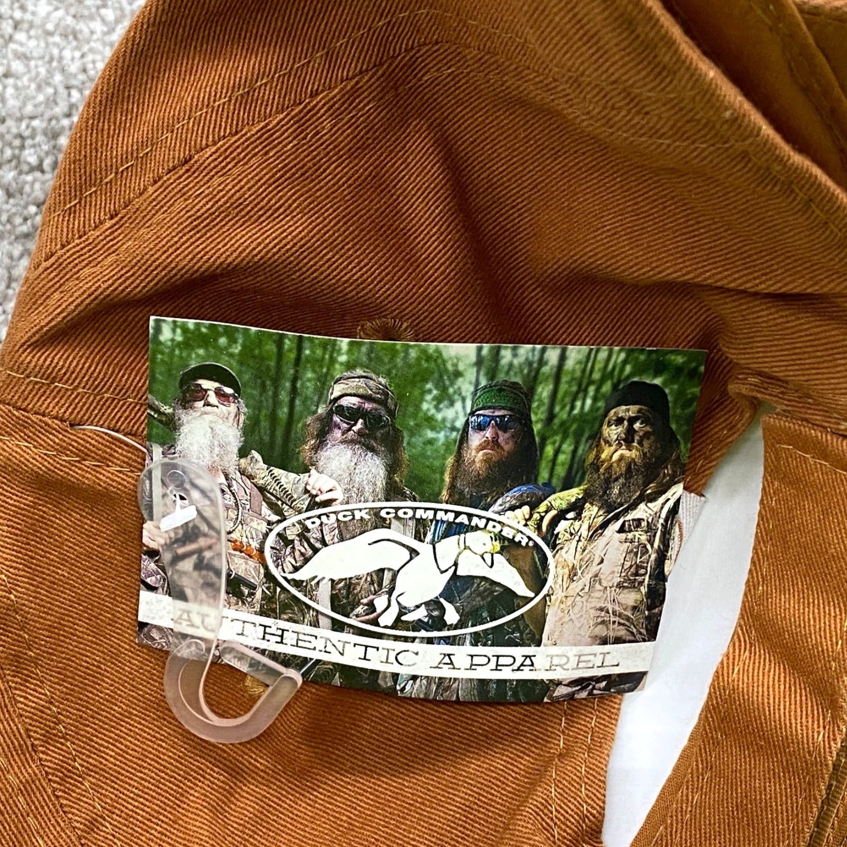 Vintage NWT Duck Dynasty Cap Hat Happy Happy Happy Adjustable Baseball Cap Men Brown/White Cotton One Size Size ONE SIZE - 4 Thumbnail