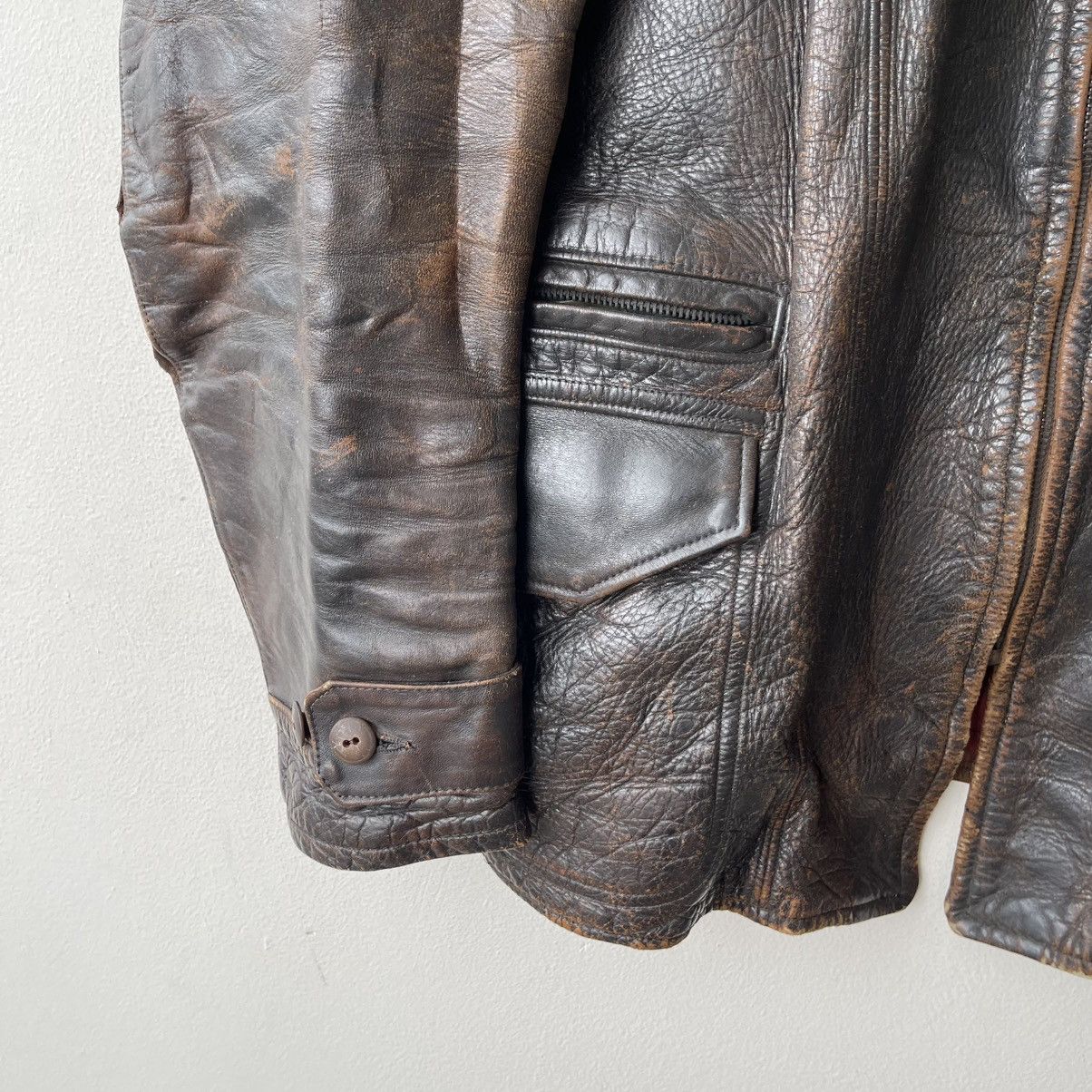 Sears True Vintage 30s Sears Hercules Horsehide Half-Belt Jacket Size US L / EU 52-54 / 3 - 8 Thumbnail