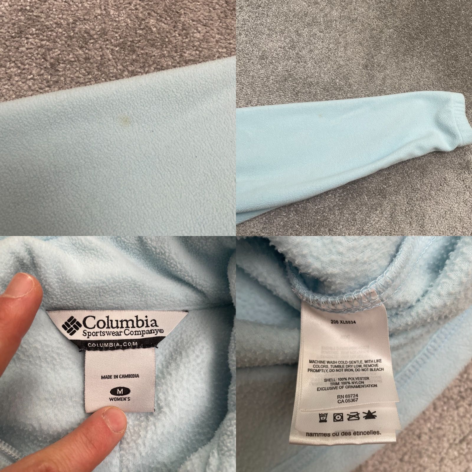 Vintage Columbia Denali Fleece Jacket Womens Medium Blue Black Full Zip Pockets Outdoor Size M / US 6-8 / IT 42-44 - 8 Thumbnail