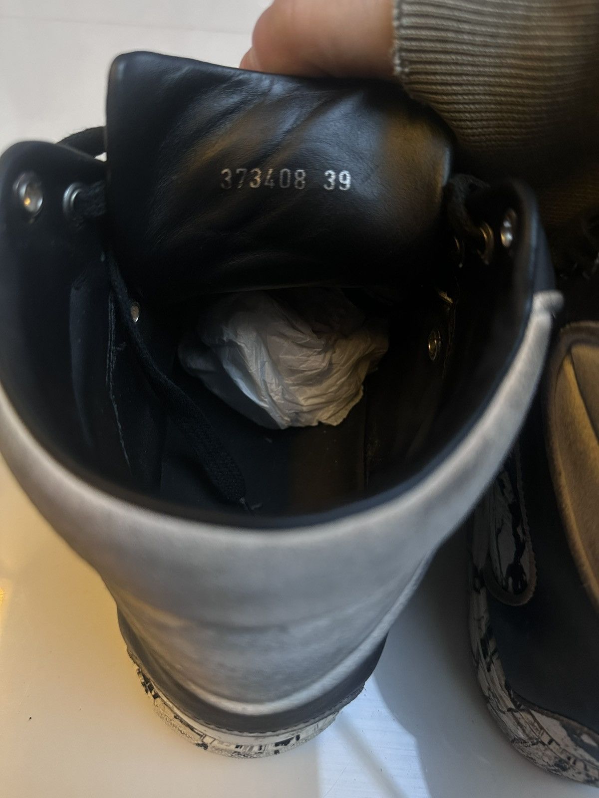 Balenciaga Balenciaga High-Top Marble Sneakers Size US 7 / EU 40 - 5 Thumbnail