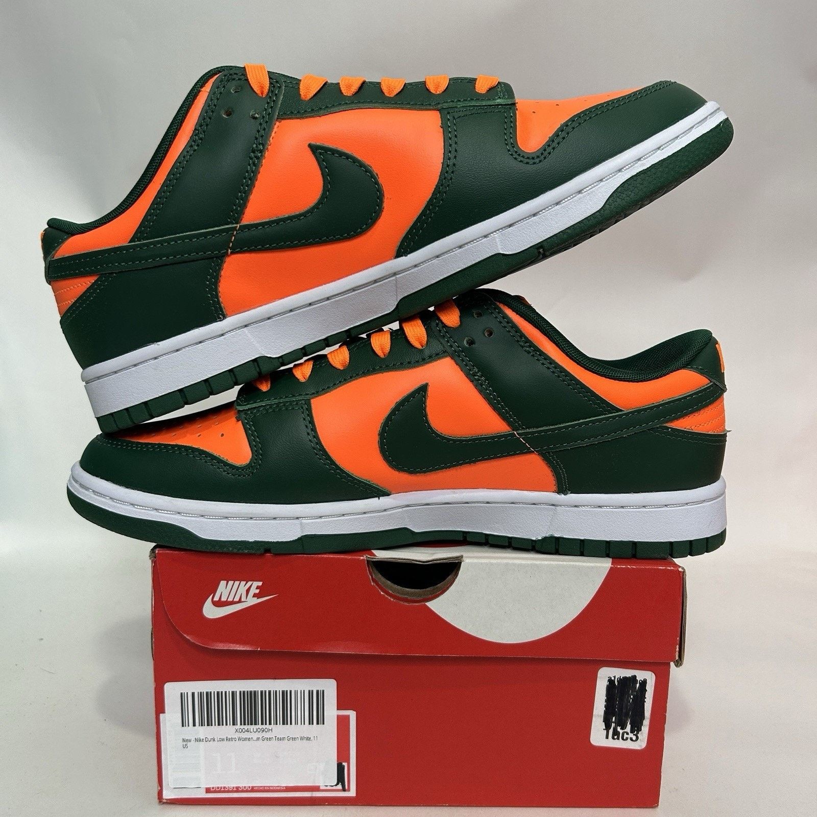 Nike Nike Dunk Low Retro “Miami/Gorge Green-White” DD1391-300 Size US 11 / EU 44 - 3 Thumbnail