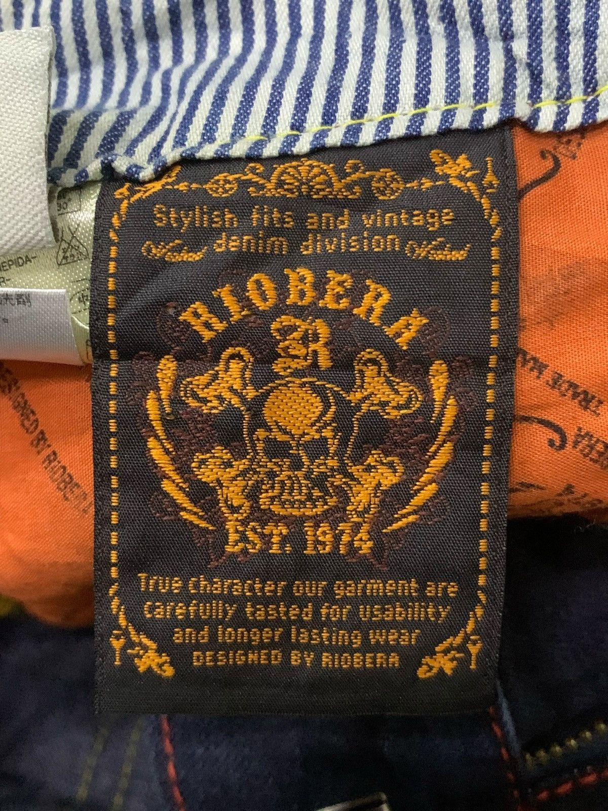 Ed Hardy × Japanese Brand Riobera Japan Embroidered Skull Tattoo Flared Denim Pants Size US 30 / EU 46 - 14 Thumbnail