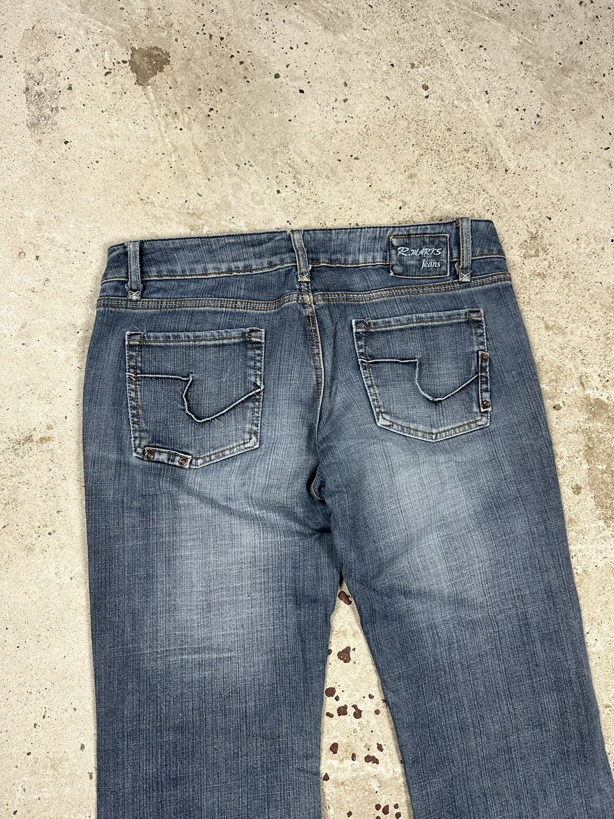 If Six Was Nine × Le Grande Bleu (L.G.B.) × Vintage Vintage Y2K Flare Wide Legs Baggy Denim Pants Size US 30 / EU 46 - 7 Thumbnail