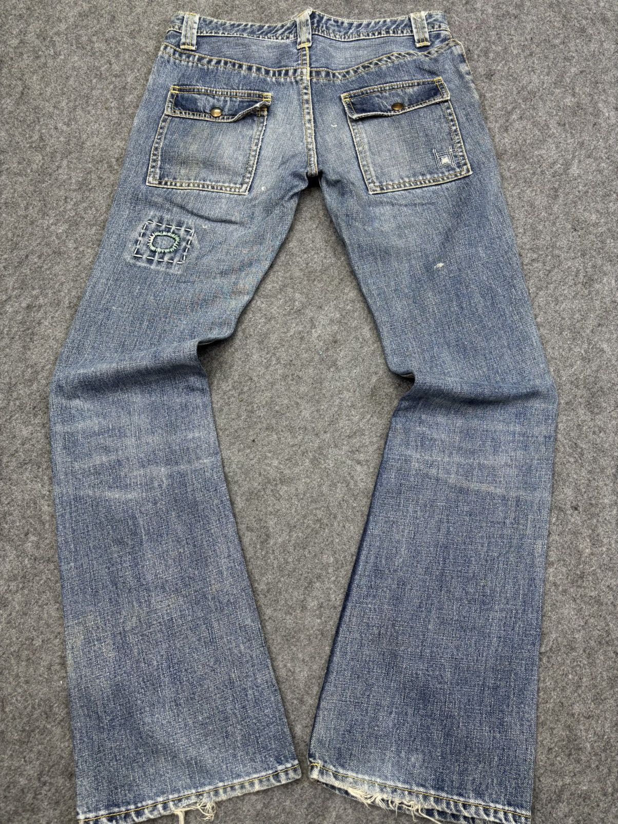 Japanese Brand 💥Crazy Work Flare💥Back Number Sashiko Patchwork Denim F849 Size US 30 / EU 46 - 9 Thumbnail