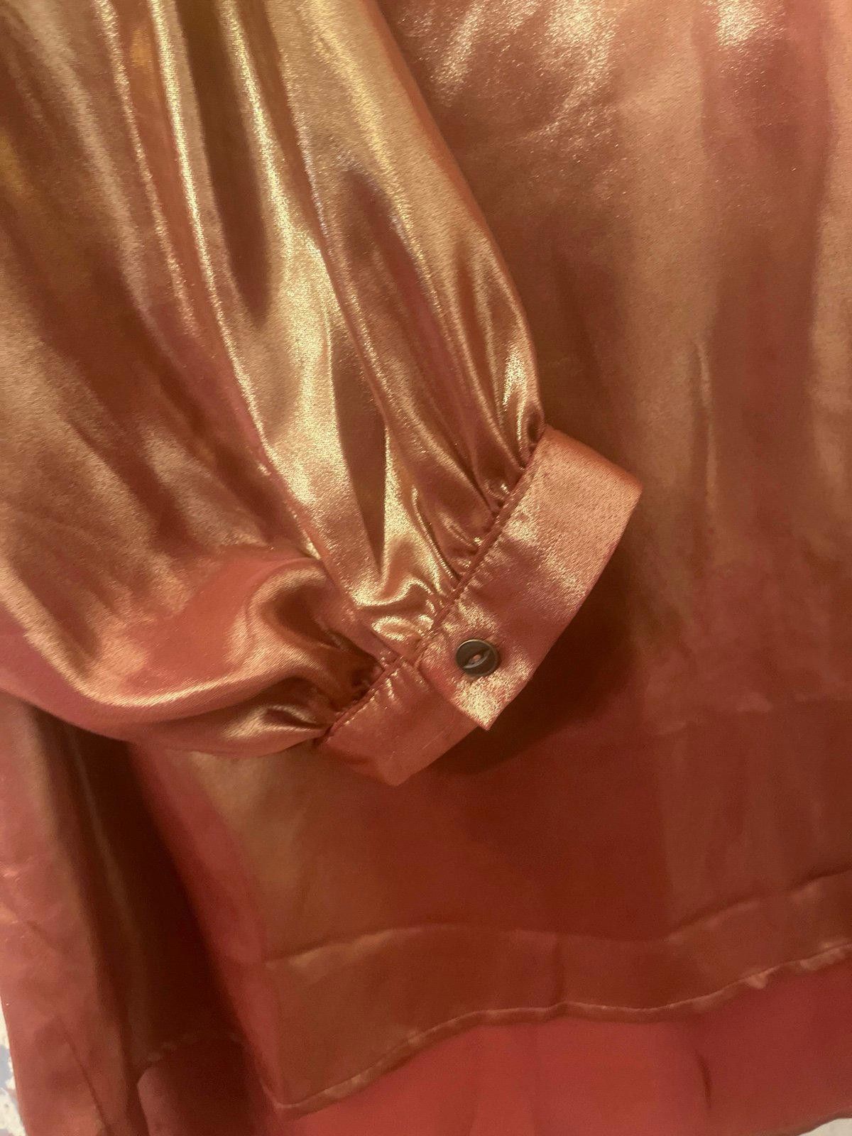 Designer by Anthropologie Metallic Foil Blouse, Bronze, size Small Size S / US 4 / IT 40 - 6 Thumbnail