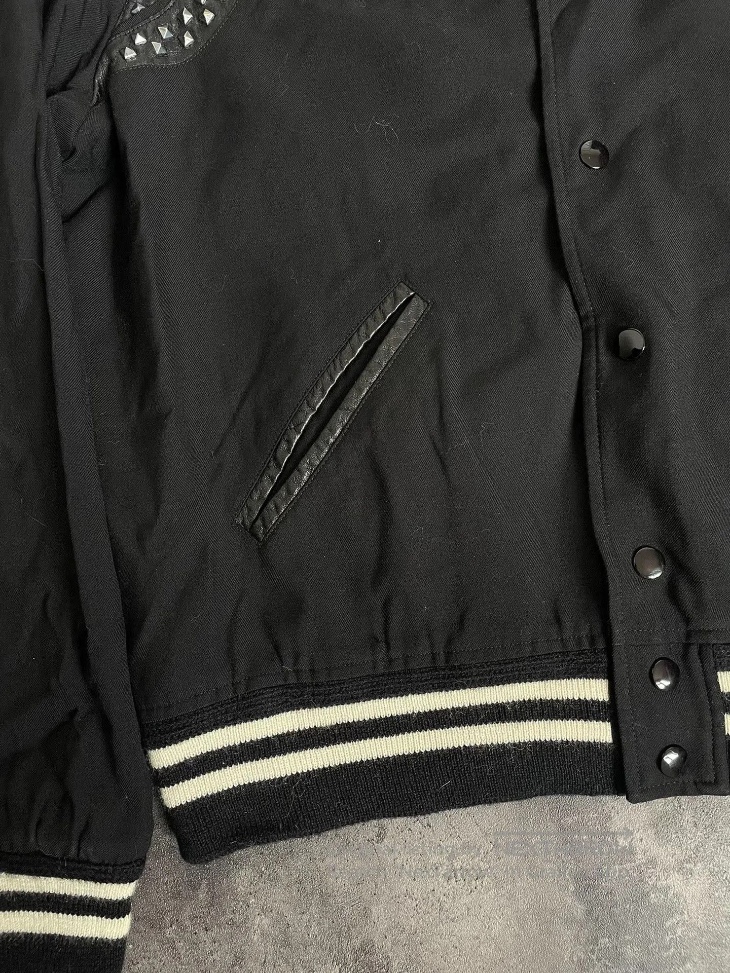 Saint Laurent Paris Saint Laurent Studded Varsity Bomber Jacket. Size US L / EU 52-54 / 3 - 5 Thumbnail