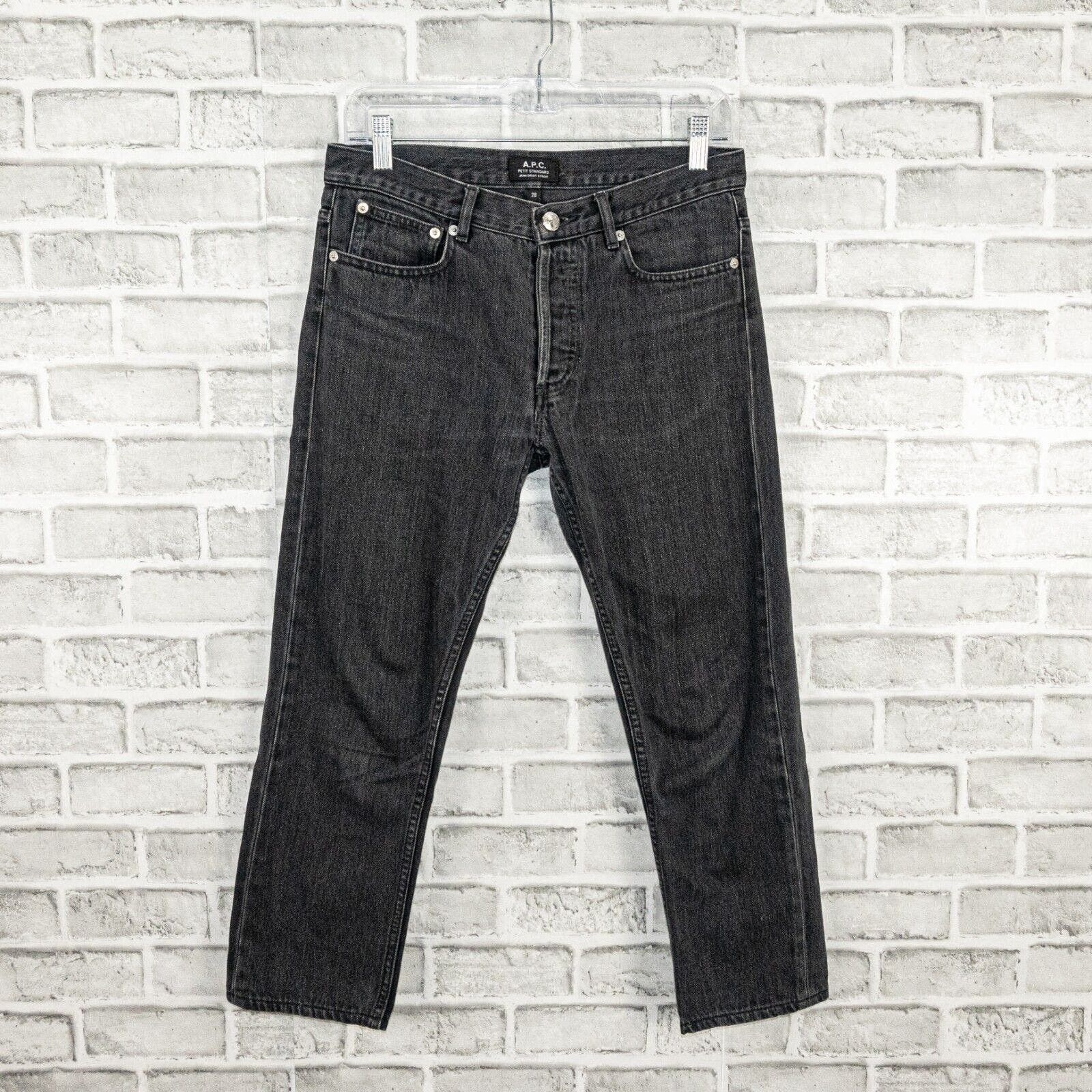 A.P.C. A.P.C. PETIT STANDARD Jean Droit Etroit in Black Washed ...