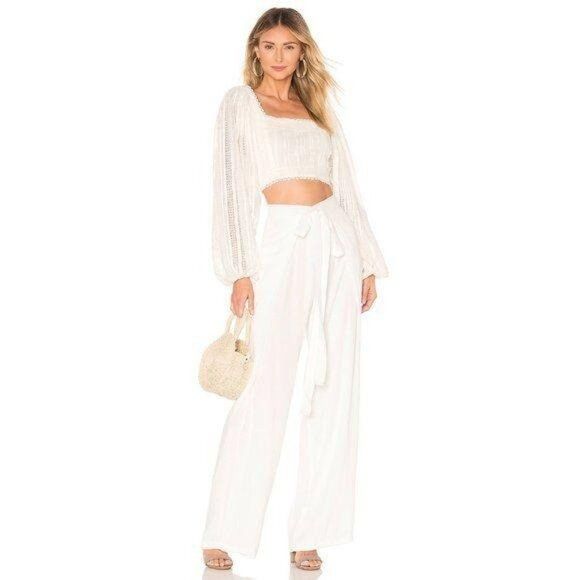 Other Jens Pirate Booty White Wedding High-Waist Wide-Leg Pants Size 26" / US 2 / IT 38 - 1 Thumbnail