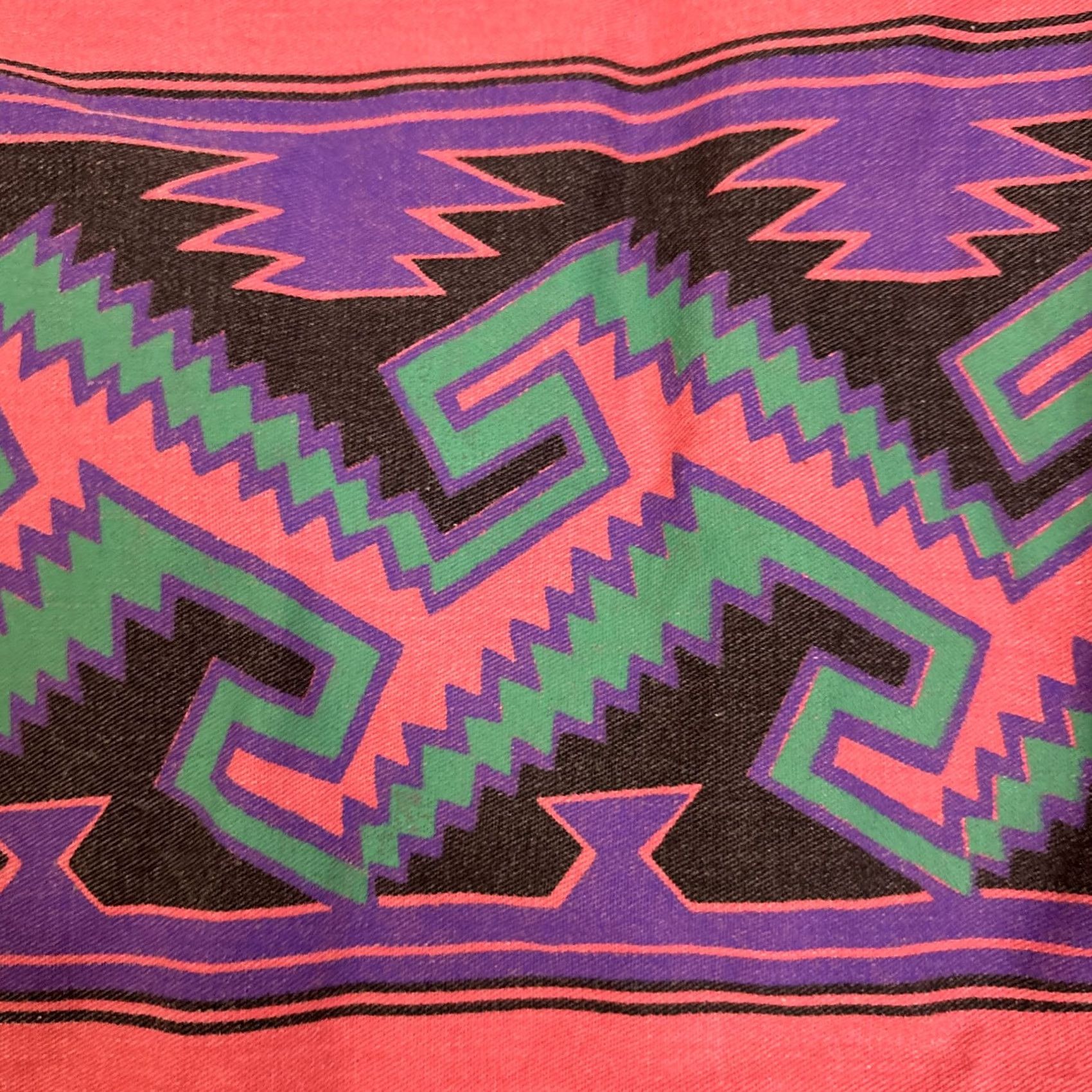 Wrangler VINTAGE Wrangler Brushpopper Button-Down Pink Aztec X Large Geometric Shirt Mens Size US XL / EU 56 / 4 - 6 Thumbnail